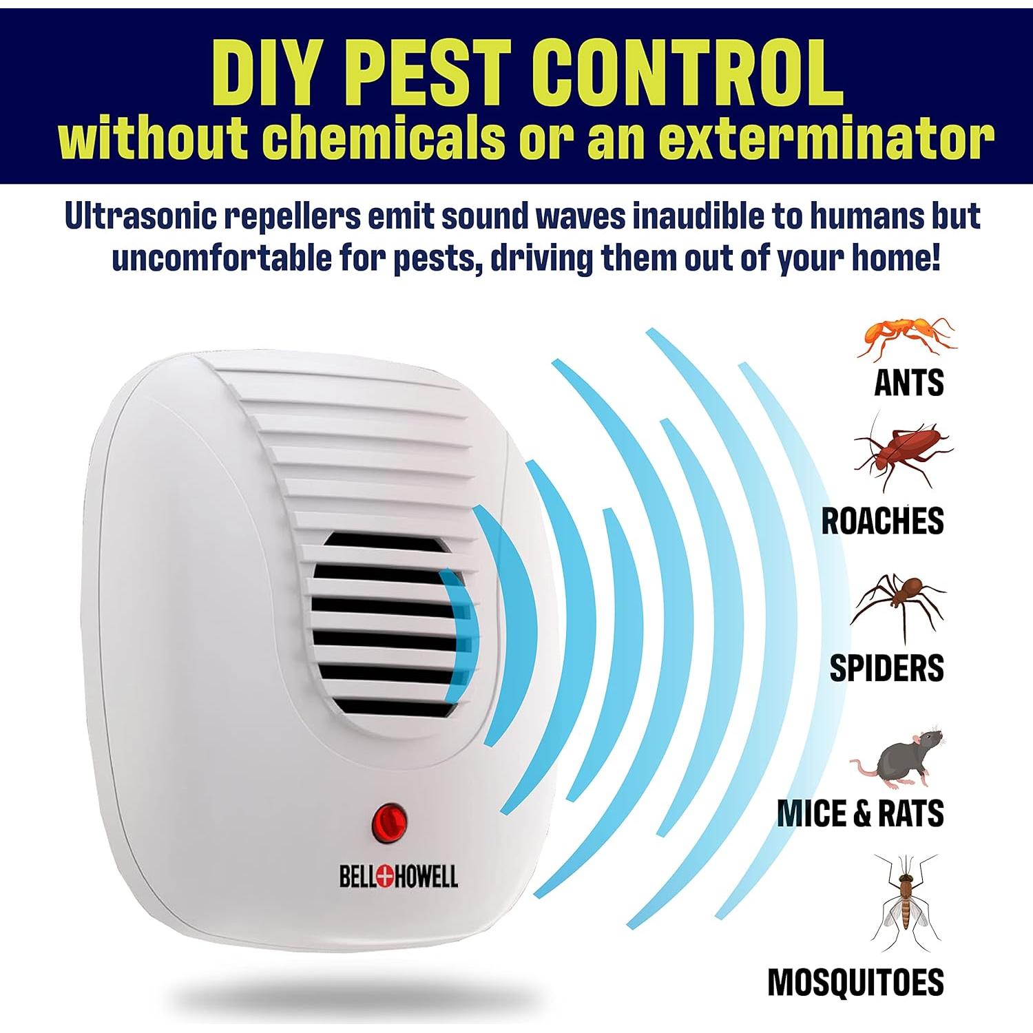 Repelente de Plagas Ultrasónico Bell + Howell Kit 6 Unidades