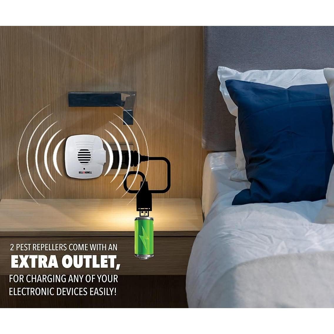 Repelente de Plagas Ultrasónico Bell + Howell Kit 6 Unidades