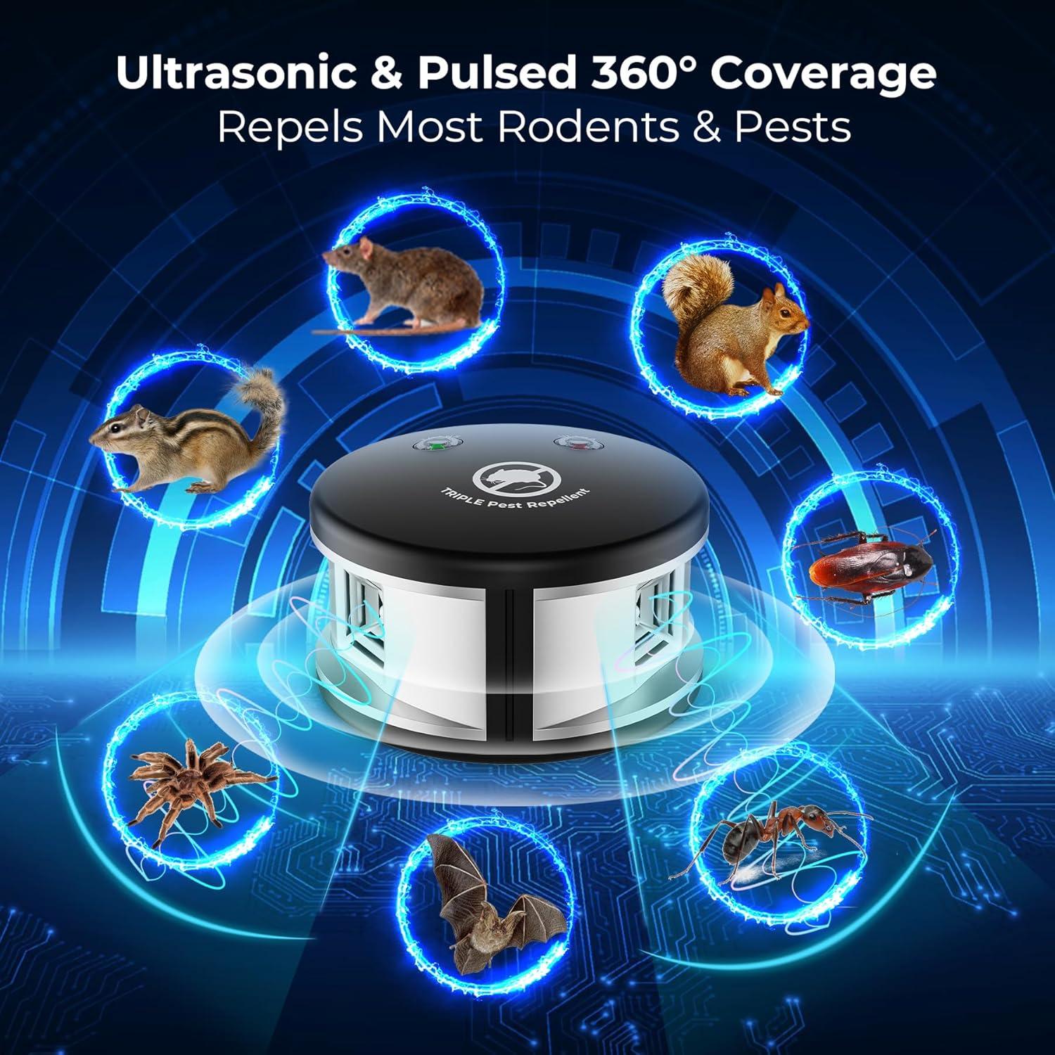 Repelente Ultrasónico de Plagas X-PEST 361N - Control de Roedores