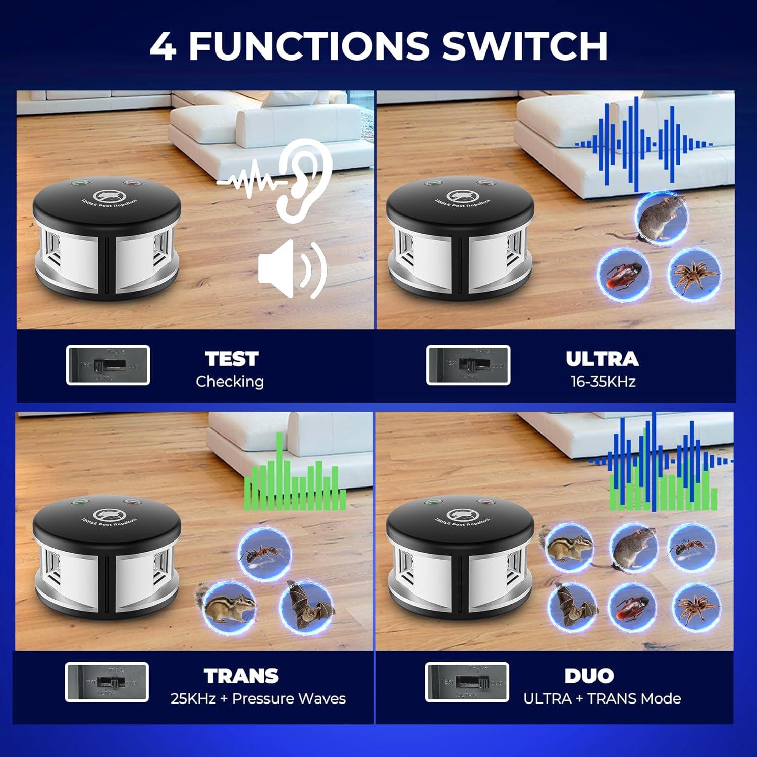 Repelente Ultrasónico de Plagas X-PEST 361N - Control de Roedores