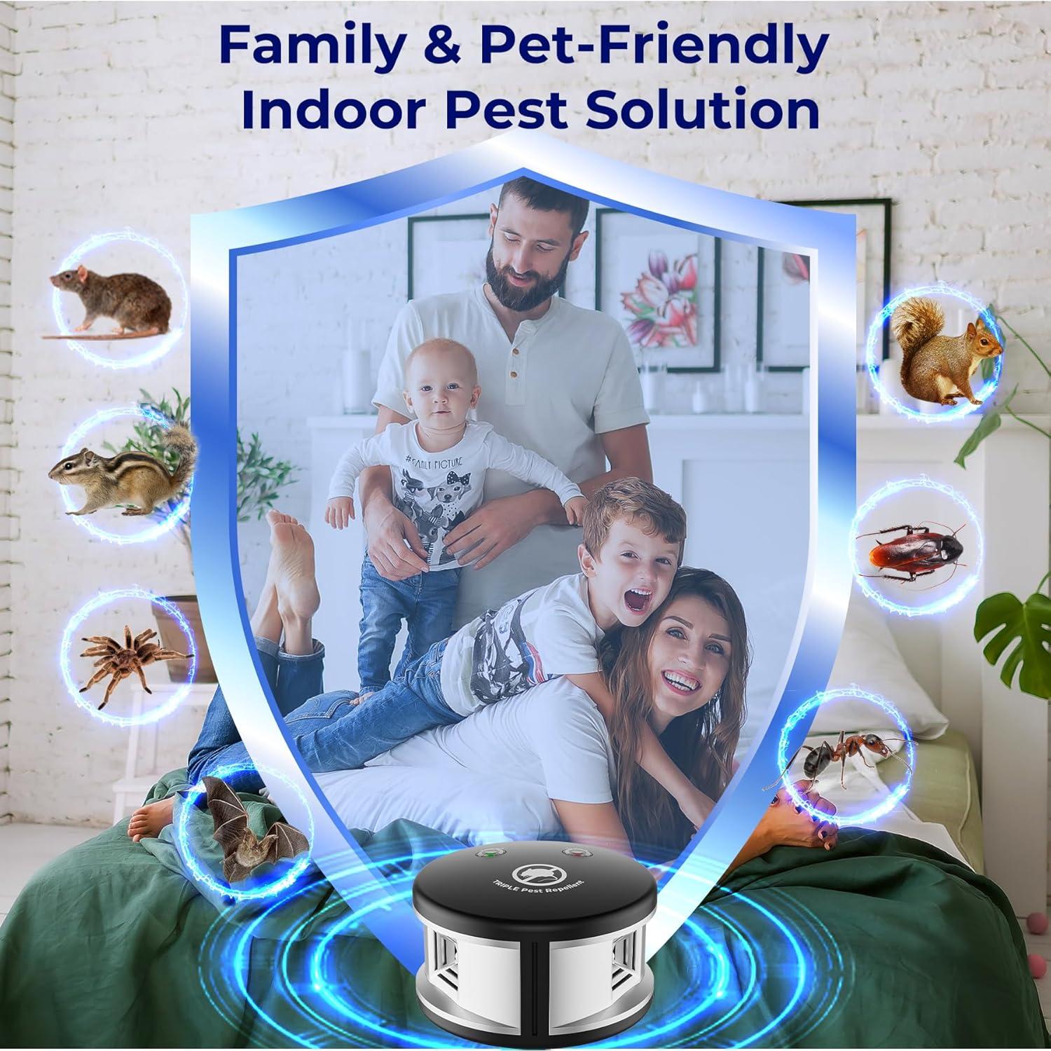 Repelente Ultrasónico de Plagas X-PEST 361N - Control de Roedores