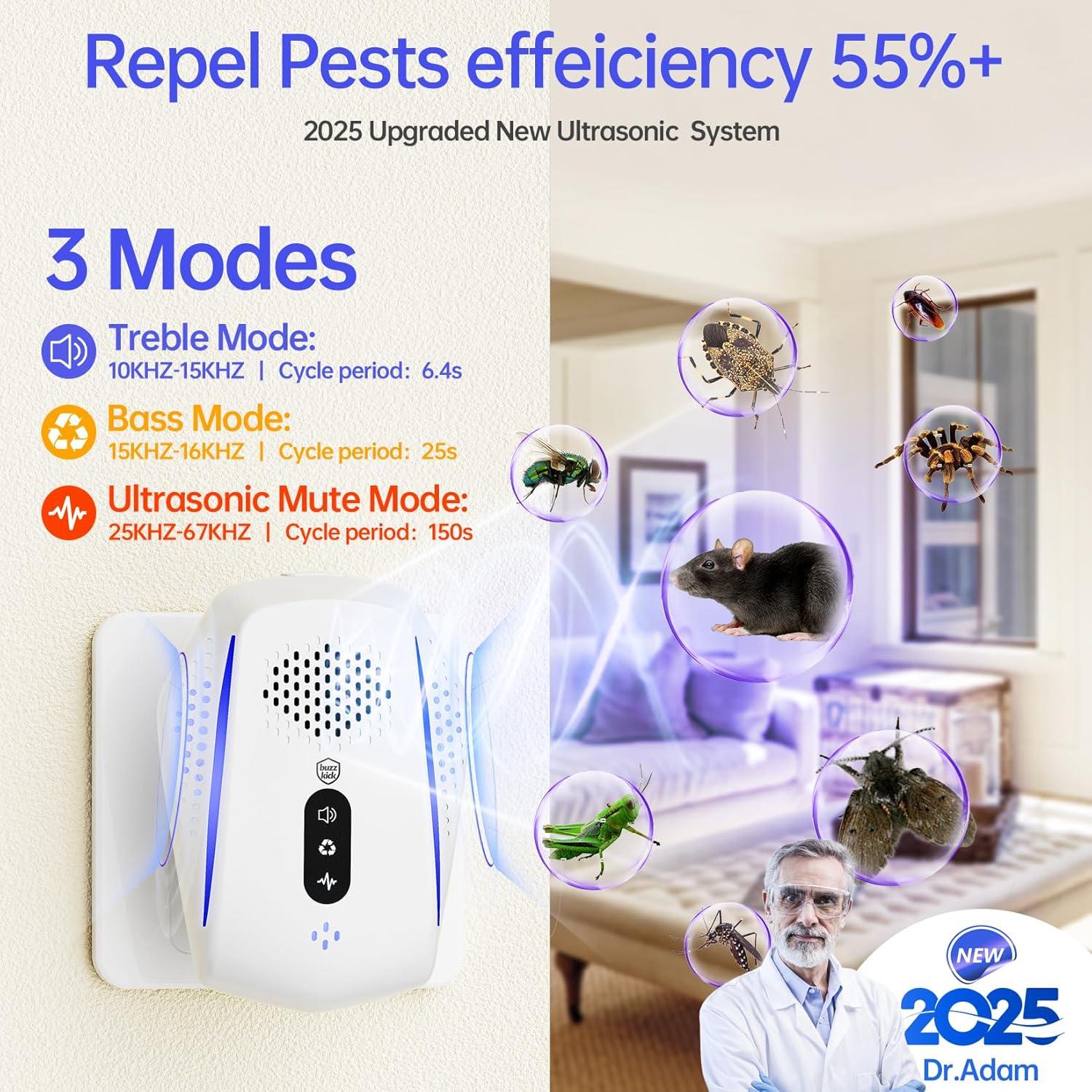 Repelente Ultrasónico de Plagas Dongguan F339 - 111.5 m²