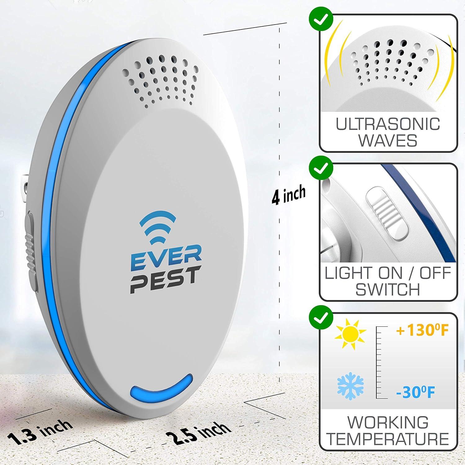Repelente Ultrasónico de Plagas Ever Pest - 2 Unidades