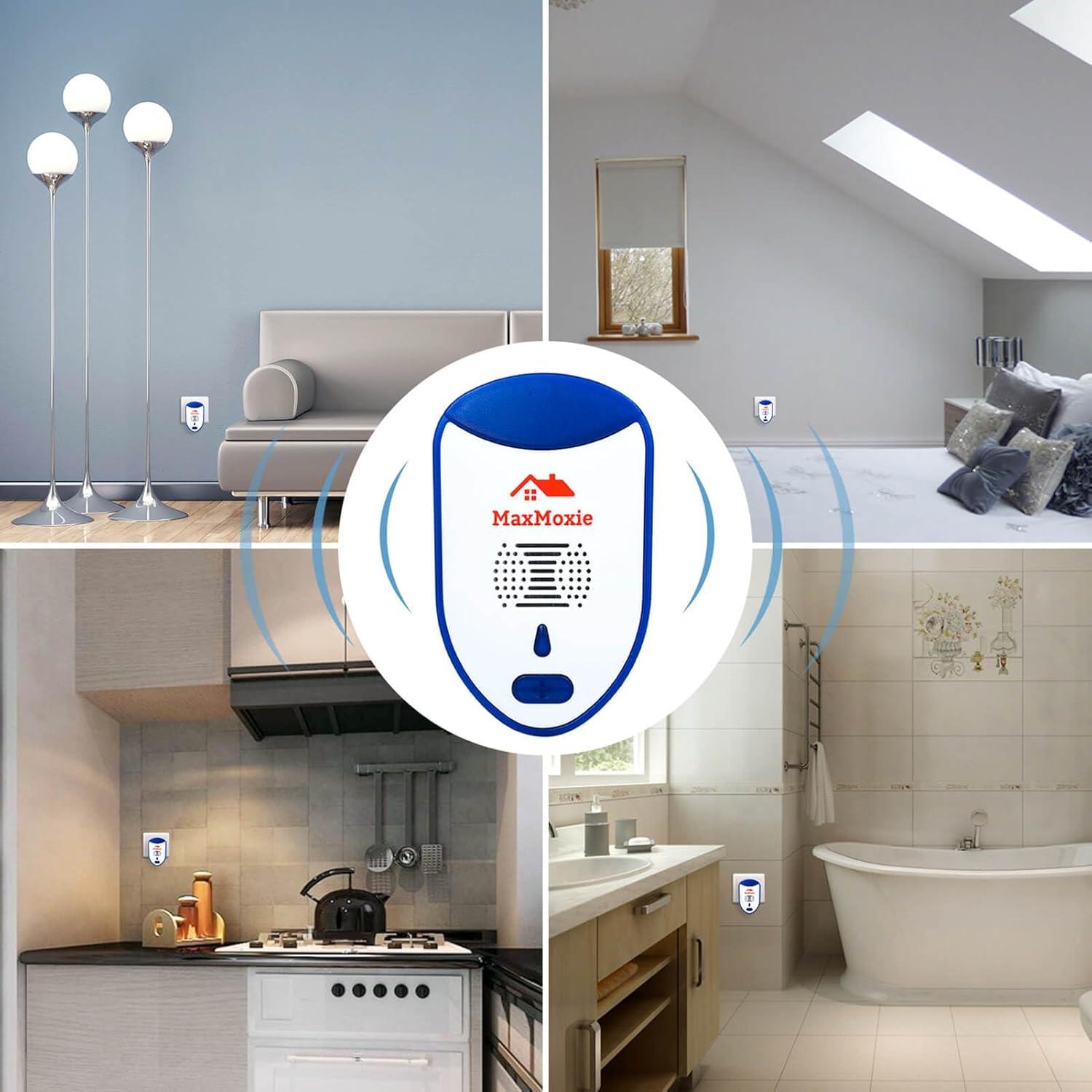 Repelente Ultrasónico de Plagas MaxMoxie - 2 Unidades