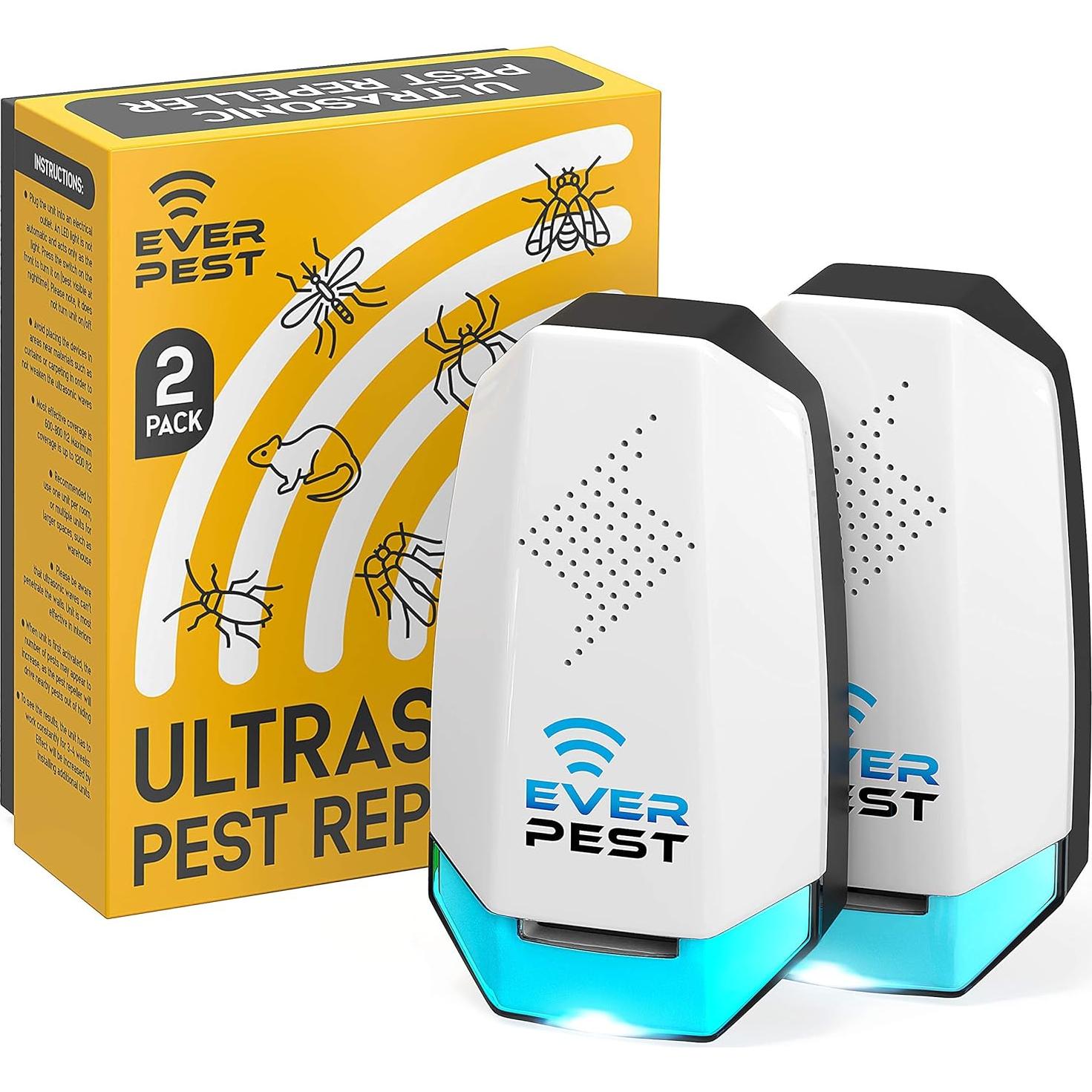 Repelente Ultrasónico de Plagas Ever Pest - 2 Unidades