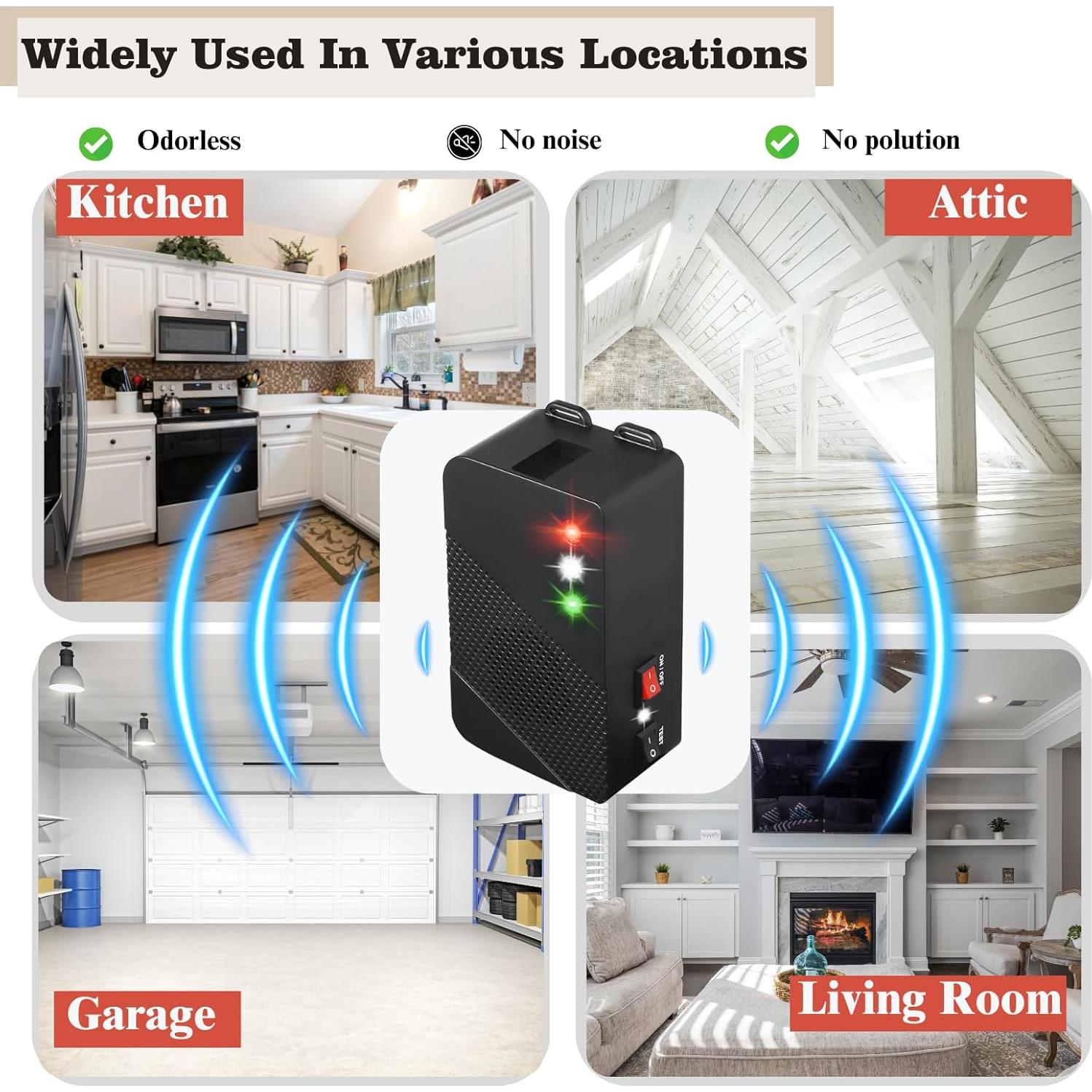 Repelente Ultrasónico de Roedores Glaobule 9515F-01 Verde