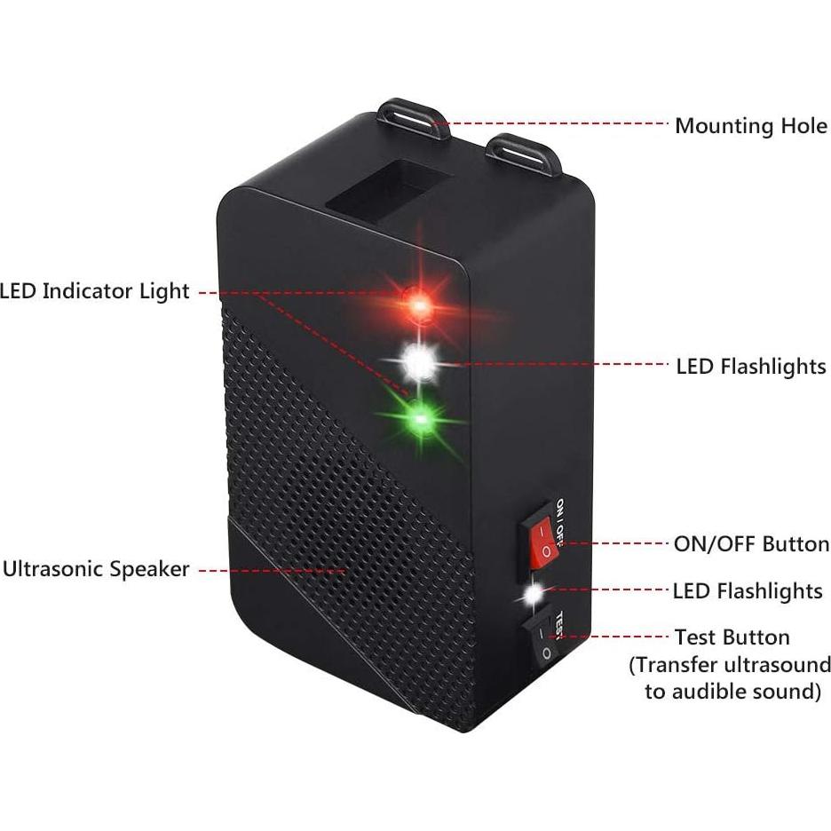 Repelente Ultrasónico de Roedores Glaobule 9515F-01 Verde
