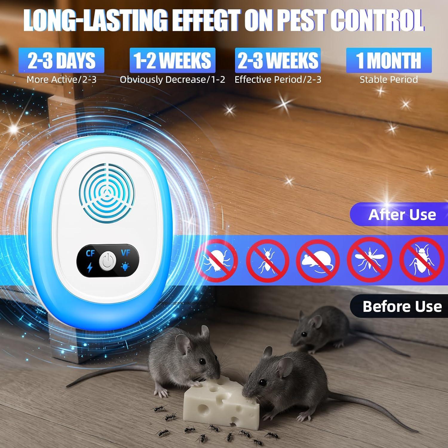 Repelente Ultrasónico ZLieatmp 6 Unidades para Plagas