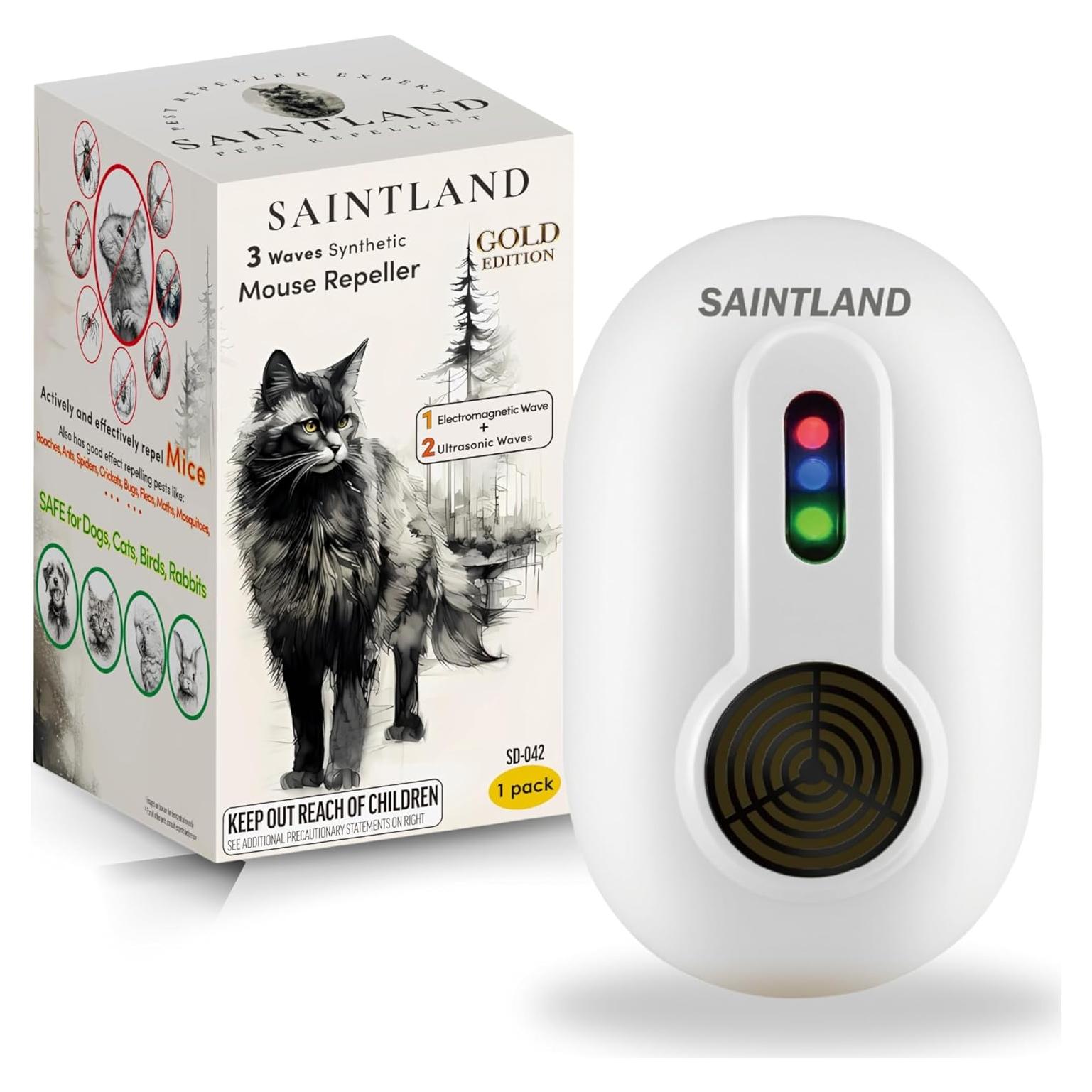 Repelente Ultrasonico SAINTLAND SD-042 para Ratones y Plagas