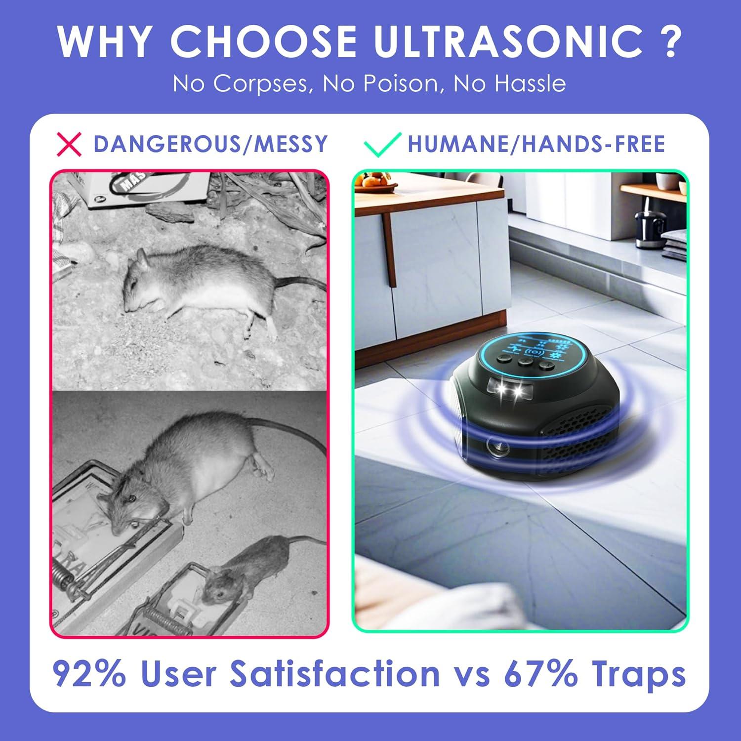 Repelente Ultrasónico de Ratones TOPAC UPR-219 - 360° LED