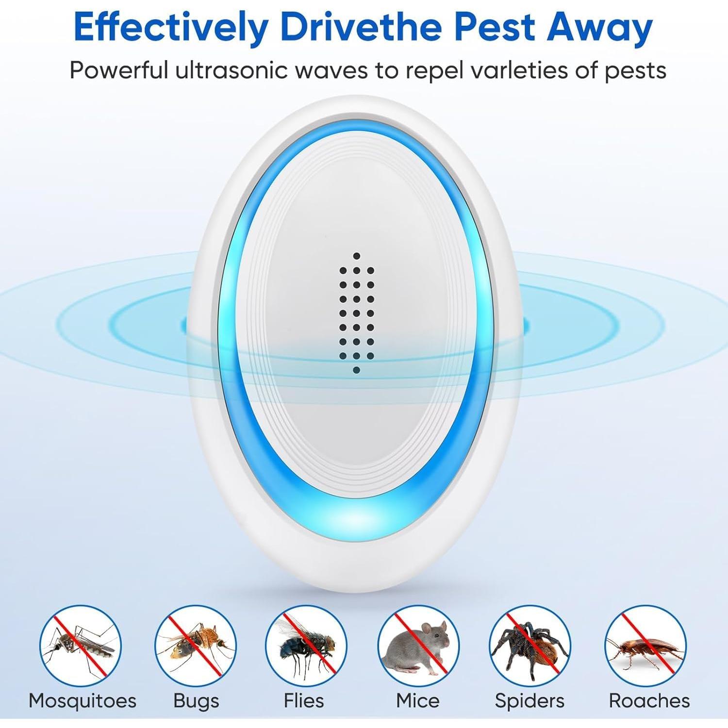 Repelente Ultrasónico de Plagas WAYSLA - 6 Paquetes Ecológicos