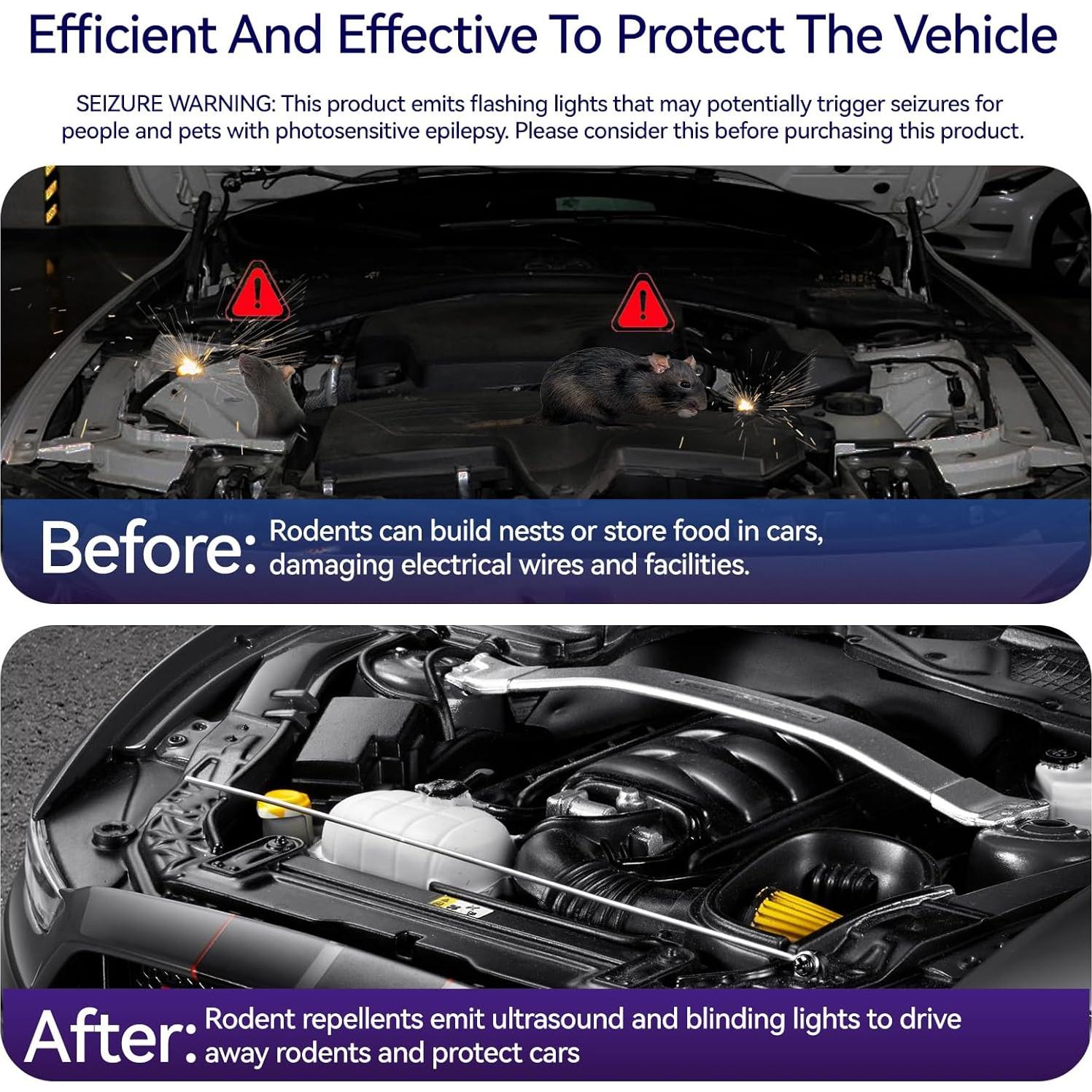 Repelente Ultrasónico de Roedores Buzzkick 3 en 1 - Negro/Rojo