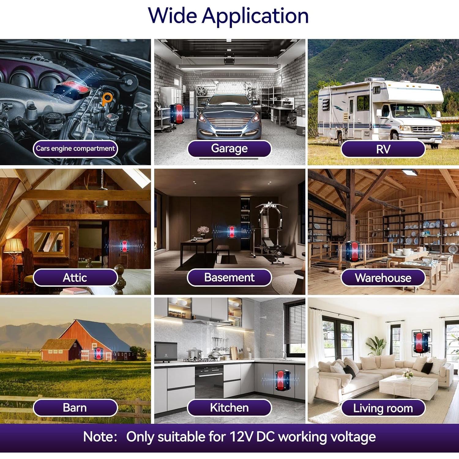 Repelente Ultrasónico de Roedores Buzzkick 3 en 1 - Negro/Rojo