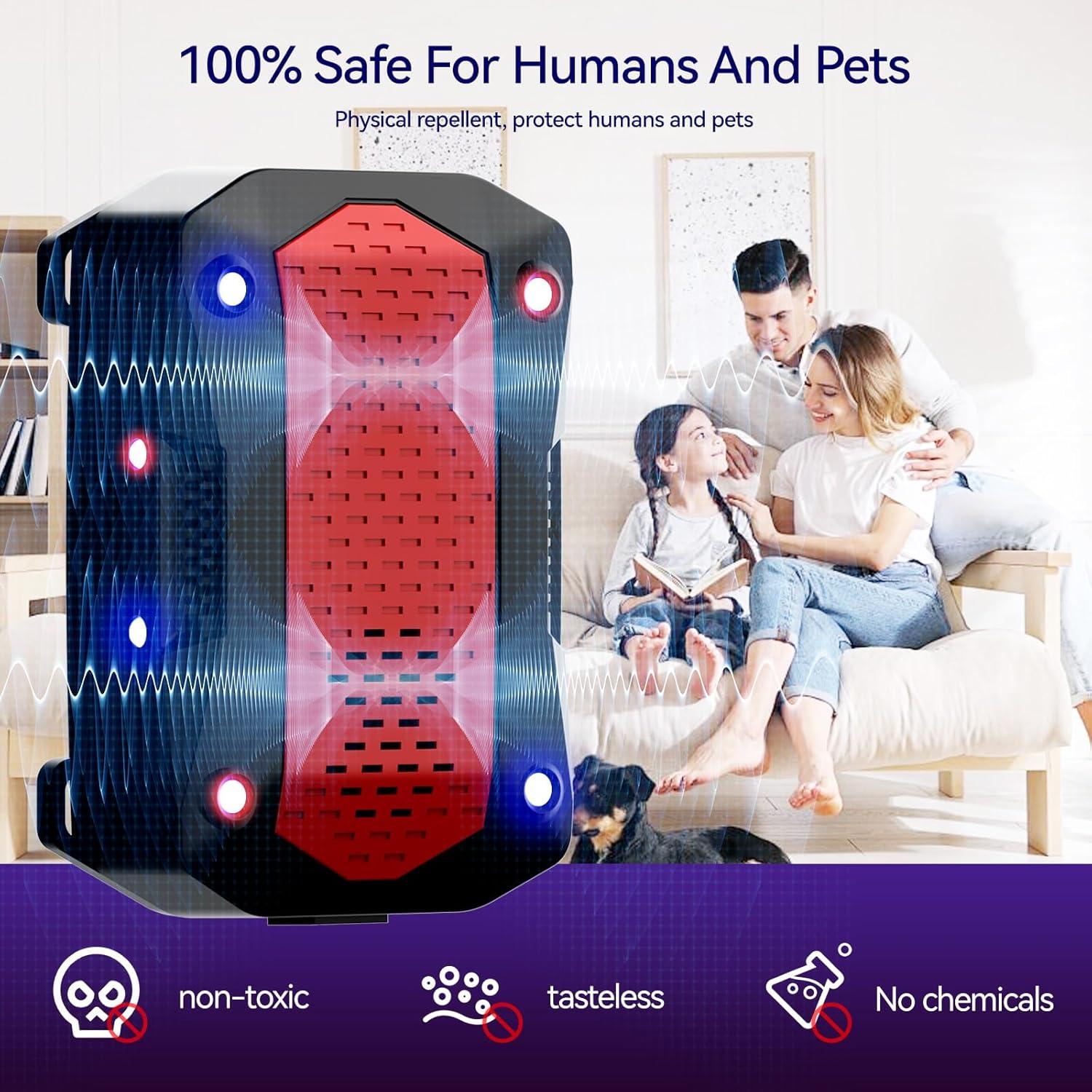 Repelente Ultrasónico de Roedores Buzzkick 3 en 1 - Negro/Rojo