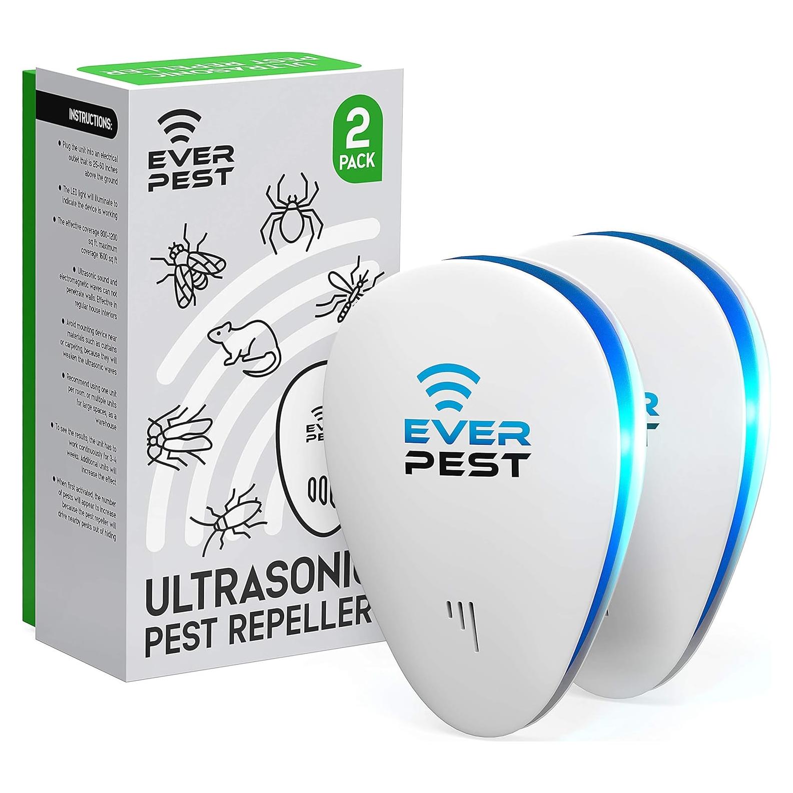 Repelente Ultrasónico de Plagas Ever - Ecológico - Paquete de 2