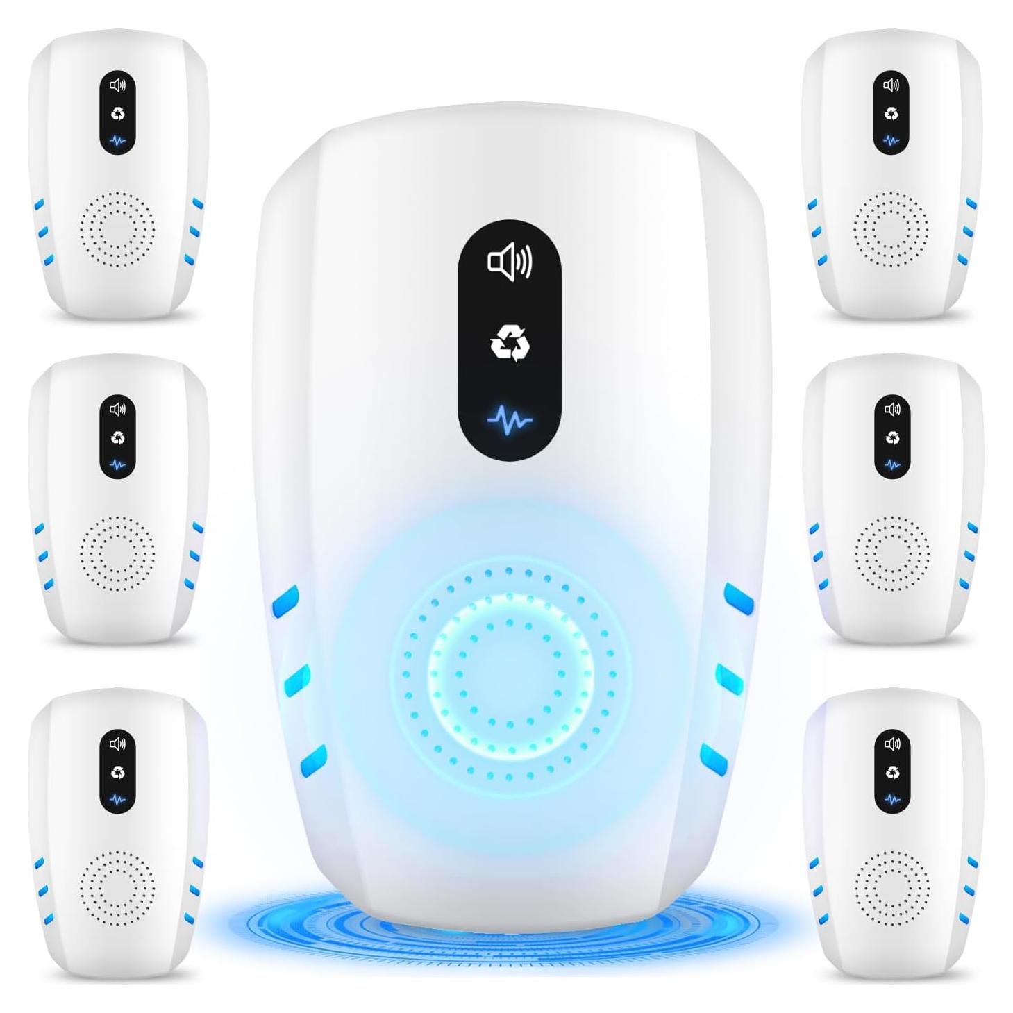 Repelente Ultrasónico de Plagas Cvtayn 6 Paquetes 3 Modos