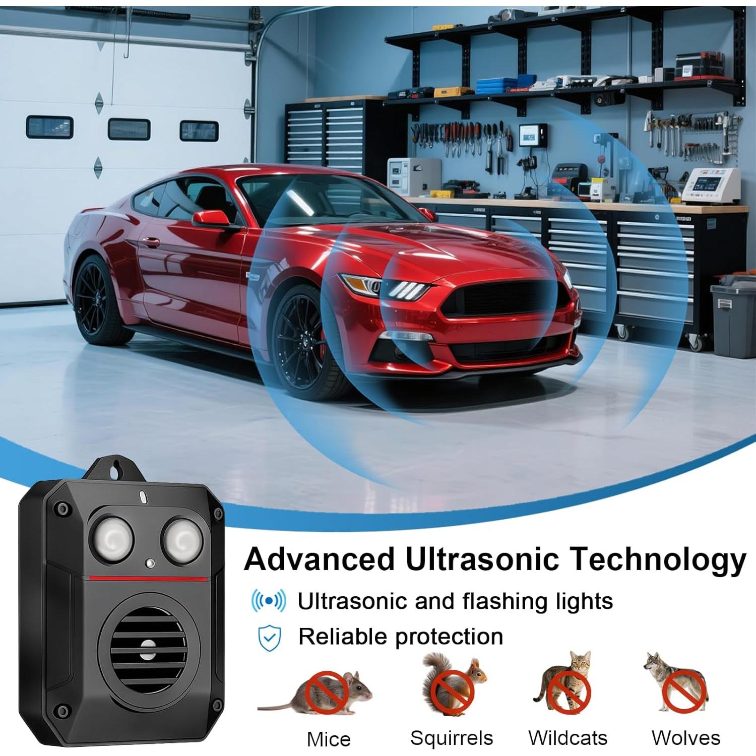 Repelente Ultrasonido para Roedores Visson UR06, 200 m²