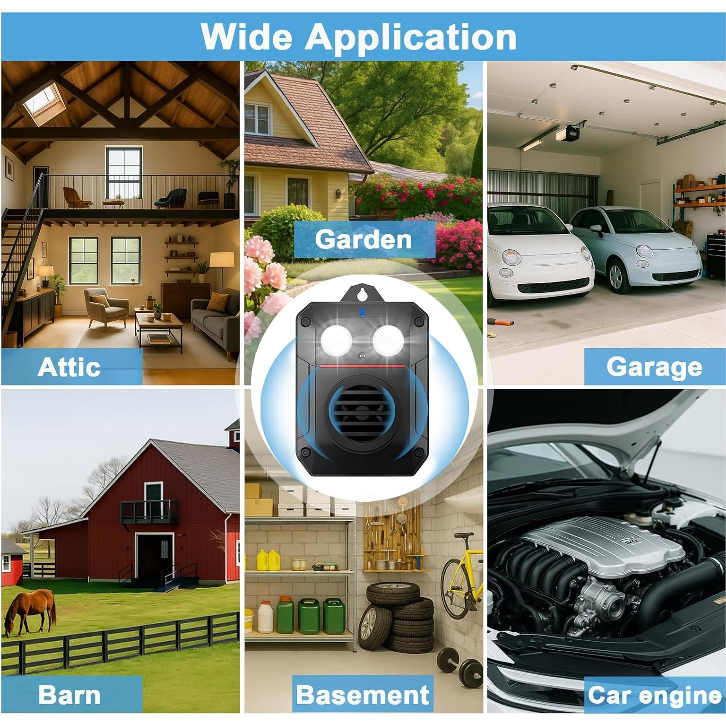 Repelente Ultrasonido para Roedores Visson UR06, 200 m²