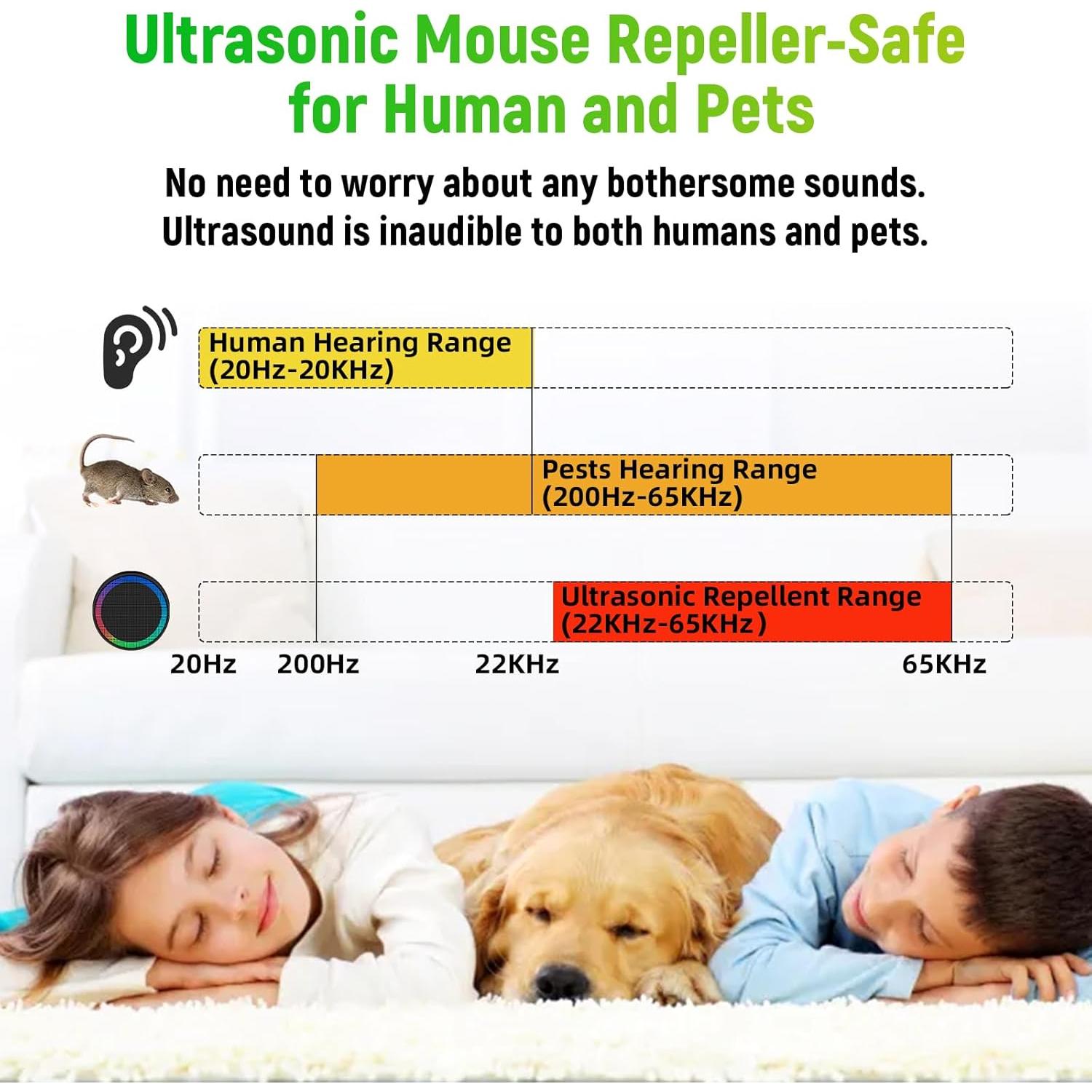 Repelente Ultrasonido de Plagas Pestvanish 2 Paquete Negro