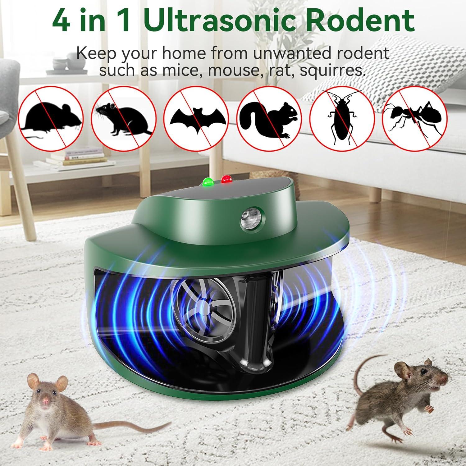 Repelente Ultrasónico de Ratones - Control de Plagas Ecológico