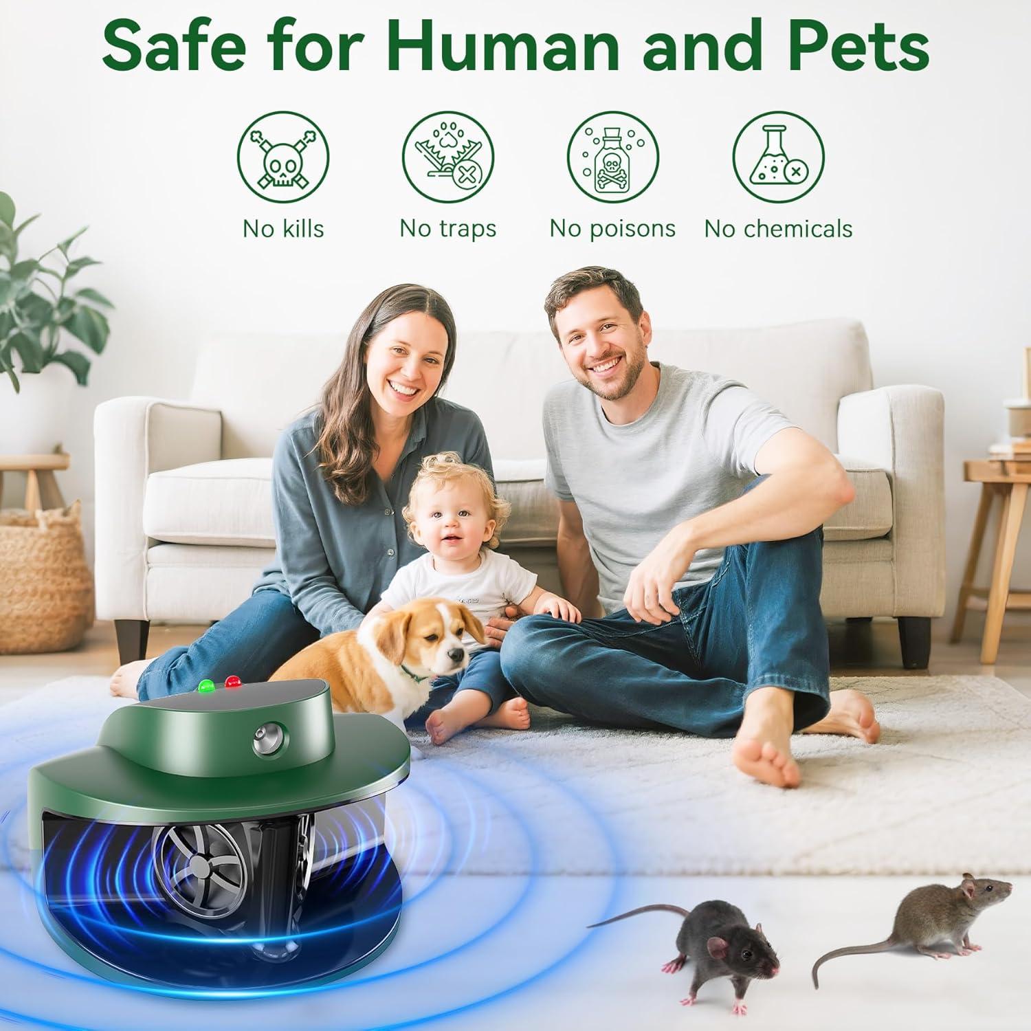 Repelente Ultrasónico de Ratones - Control de Plagas Ecológico