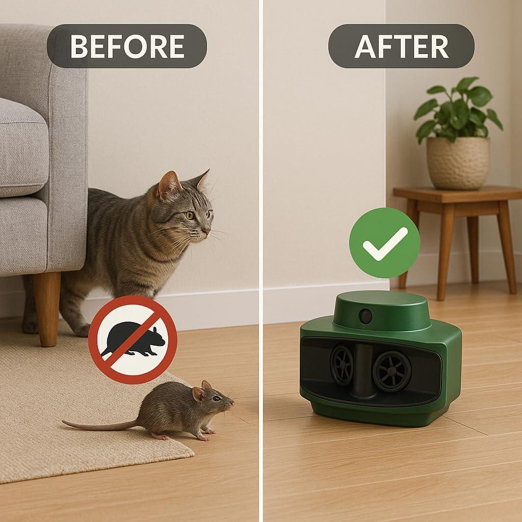 Repelente Ultrasónico de Ratones - Control de Plagas Ecológico