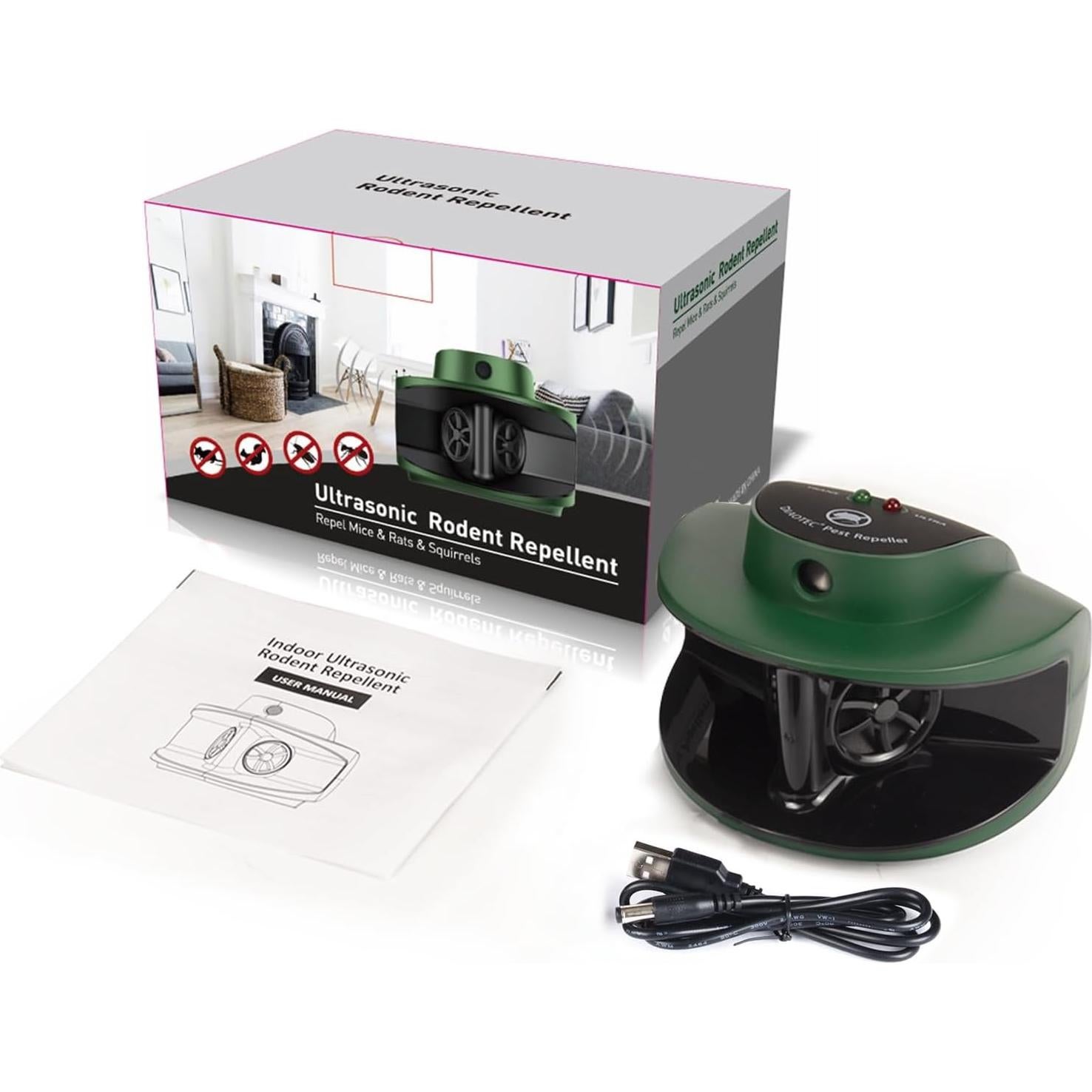 Repelente Ultrasónico de Ratones - Control de Plagas Ecológico
