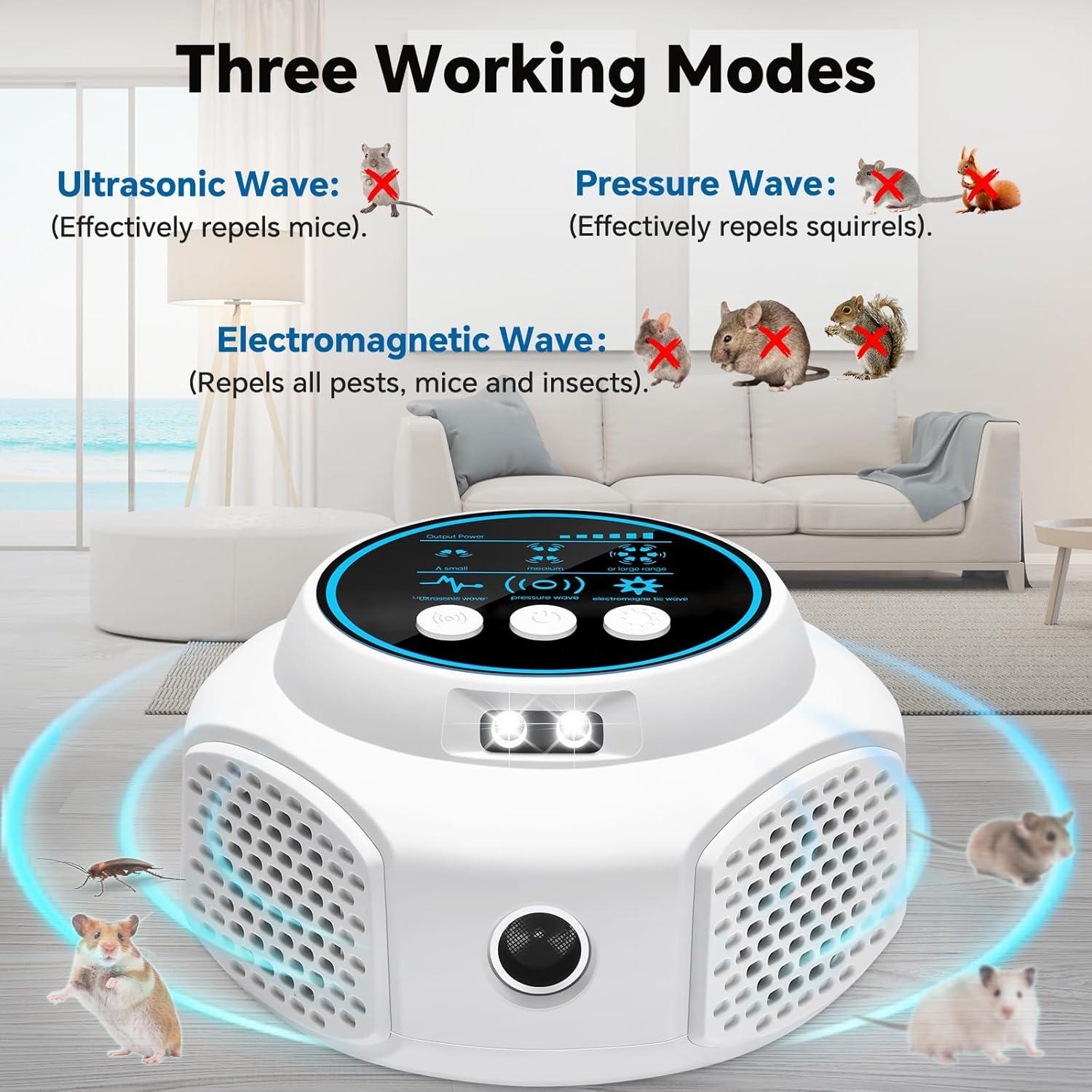 Repelente Ultrasonido de Plagas Tihilgam 219B01 119m²