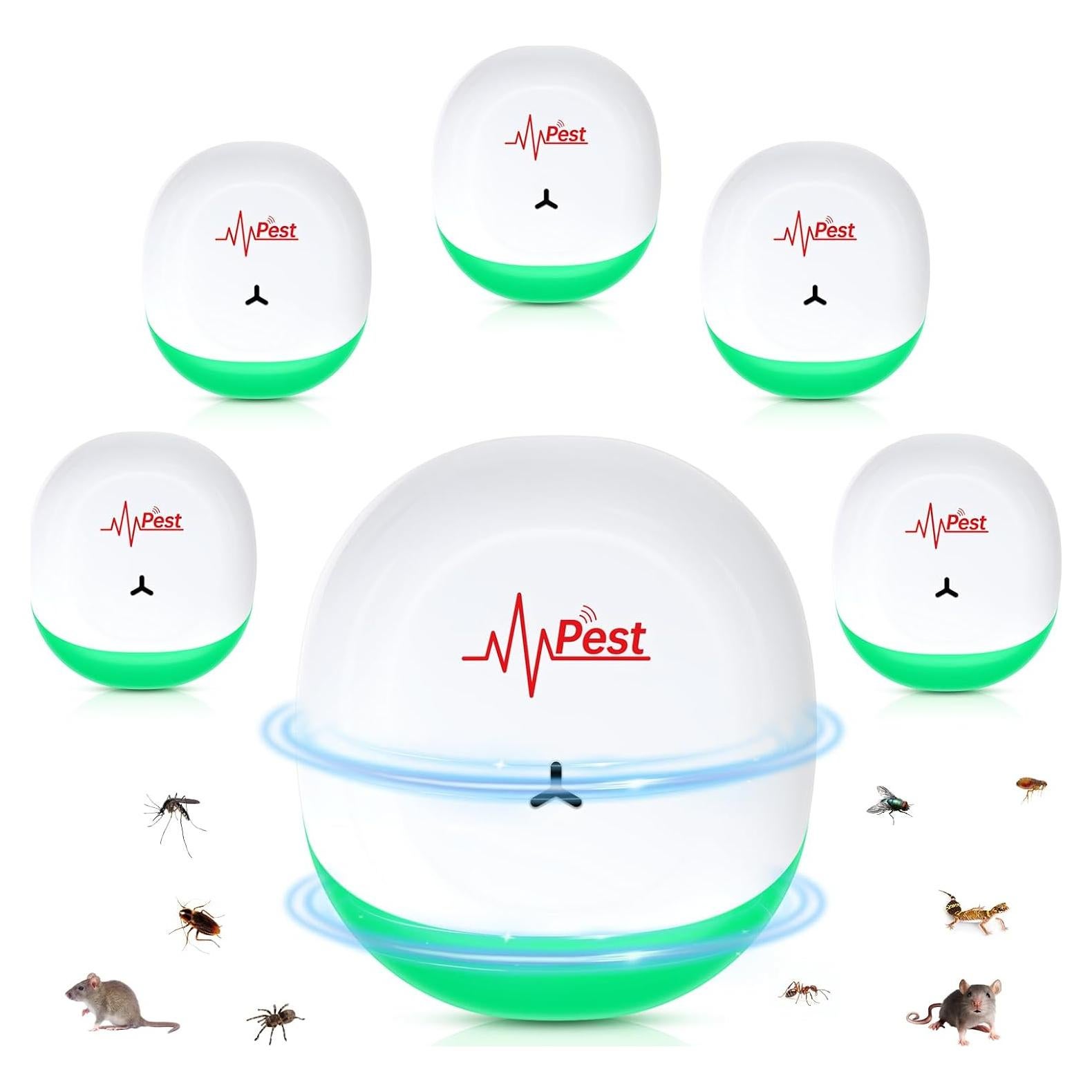 6 Paquetes Repelente Ultrasónico ZLieatmp para Plagas Interiores