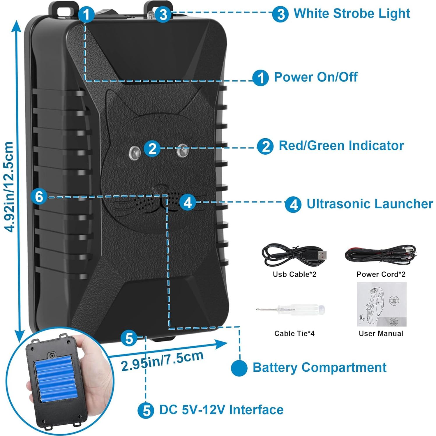 Paquete de 2 Repelentes Ultrasonido Motrapso para Roedores