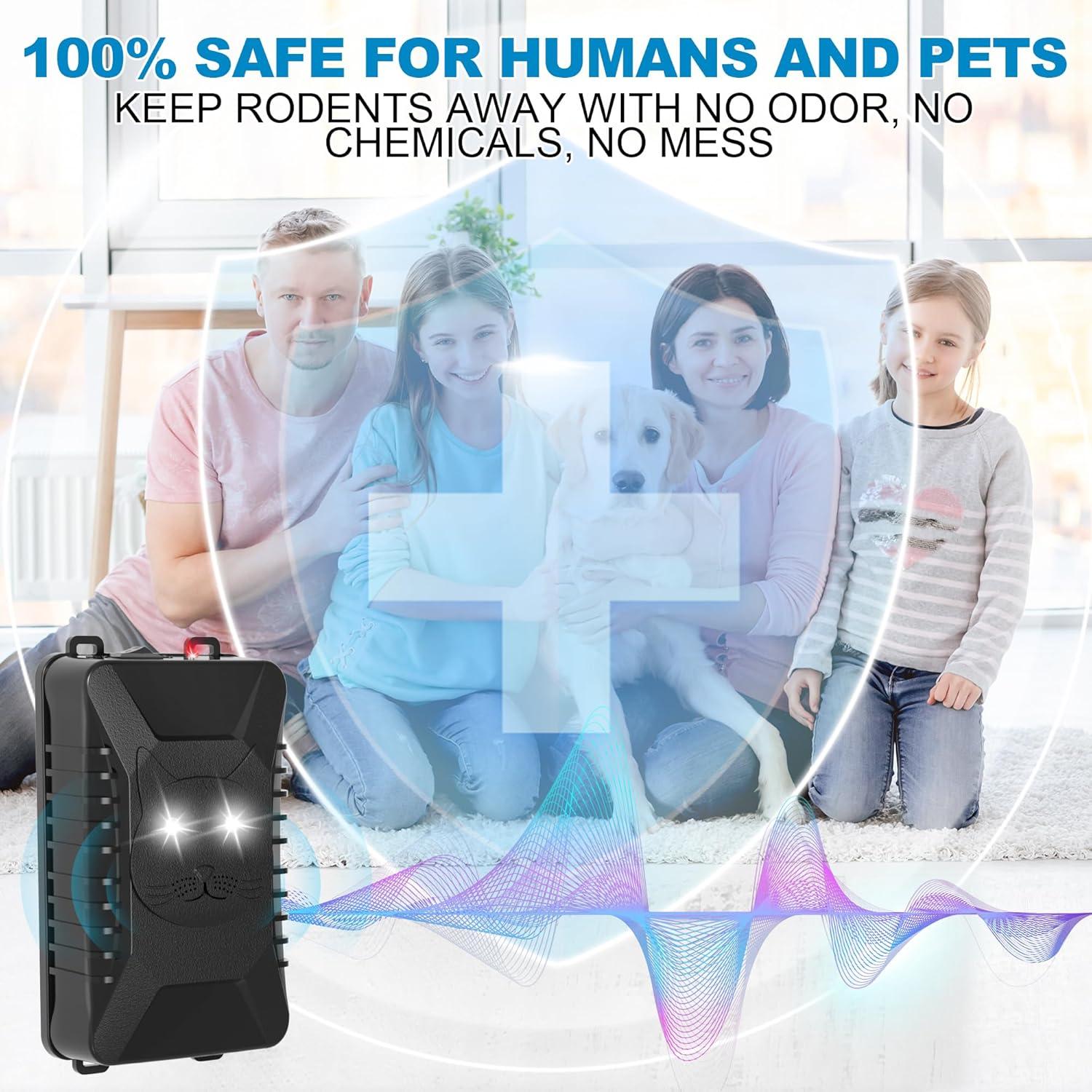 Paquete de 2 Repelentes Ultrasonido Motrapso para Roedores