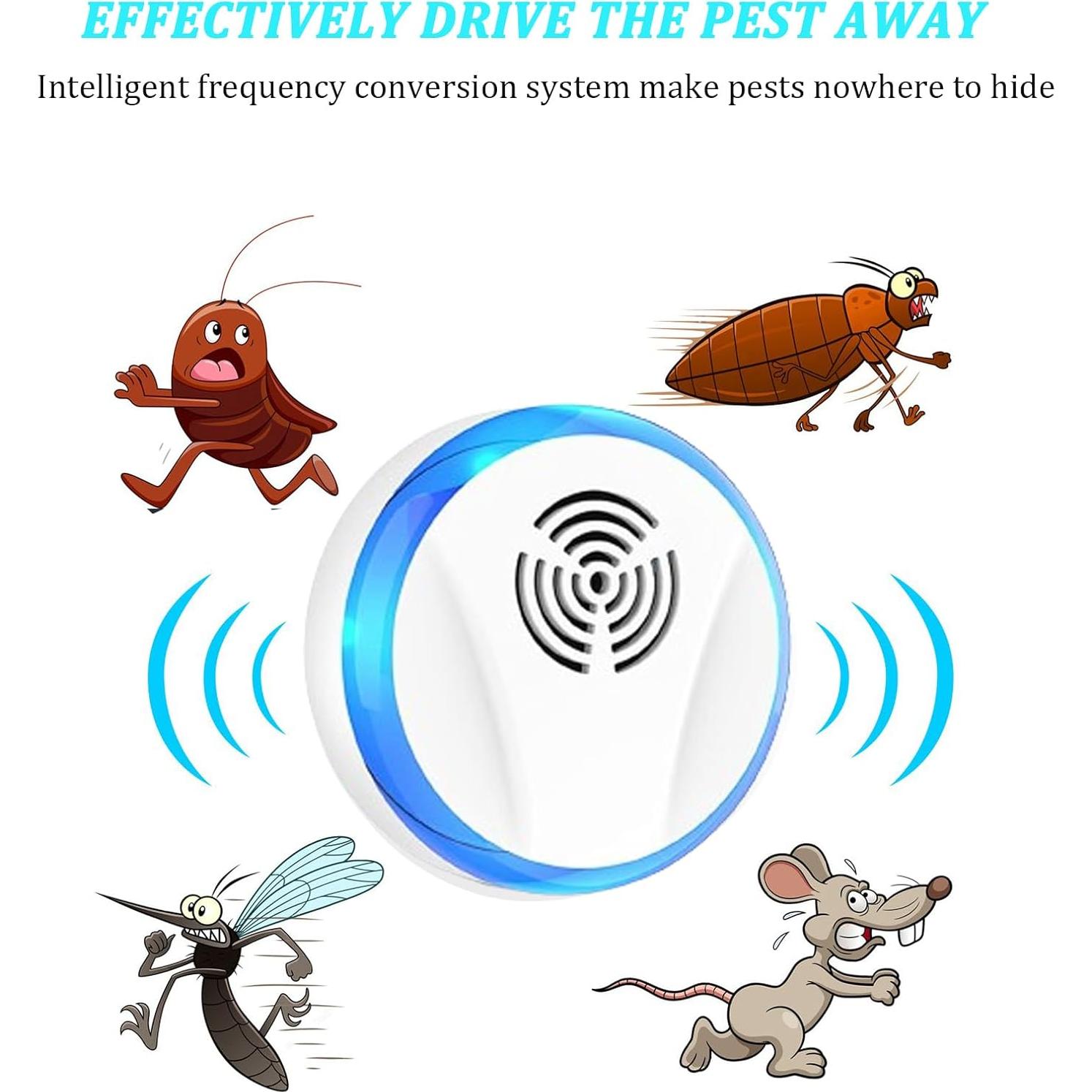 Repelente Ultrasónico de Plagas Genérico 6 Unidades Blanco