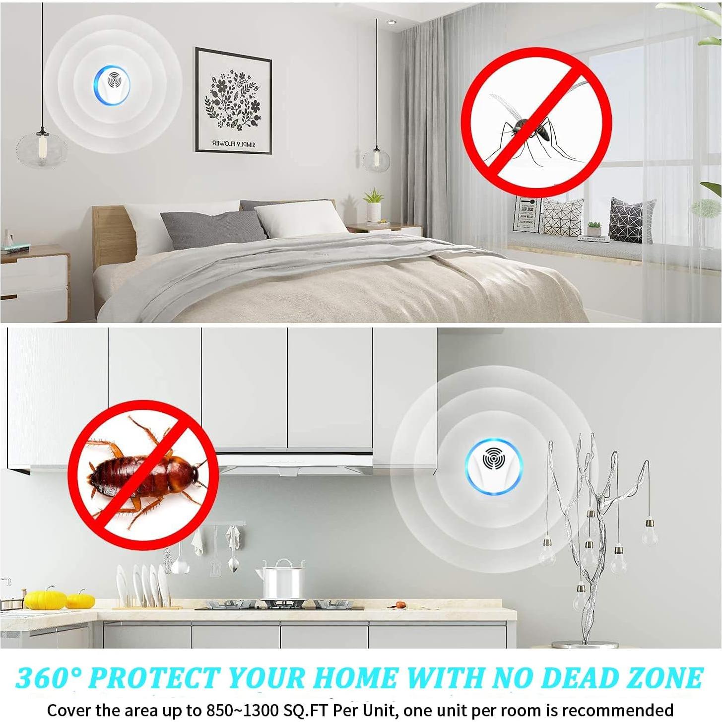 Repelente Ultrasónico de Plagas Genérico 6 Unidades Blanco