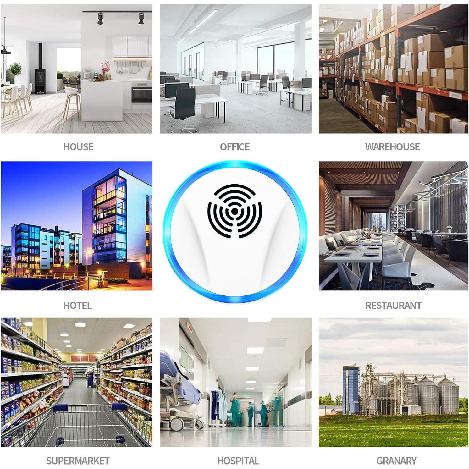 Repelente Ultrasónico de Plagas Genérico 6 Unidades Blanco