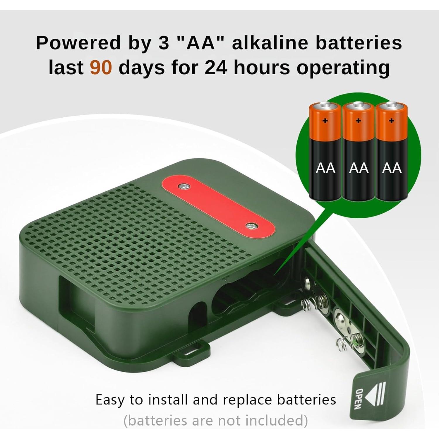 Repelente Ultrasonido de Roedores Glaobule 3 Pilas AA