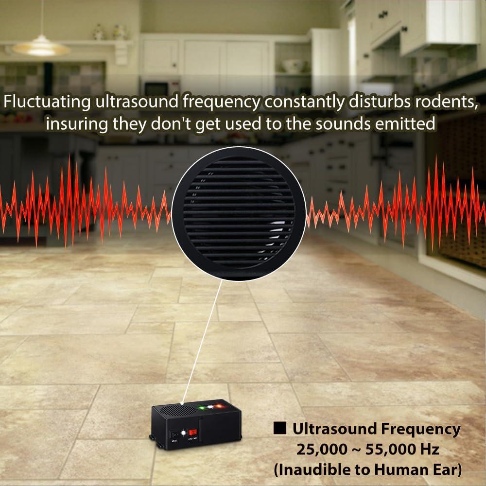 Repelente Ultrasónico de Roedores Loraffe - 2 Unidades