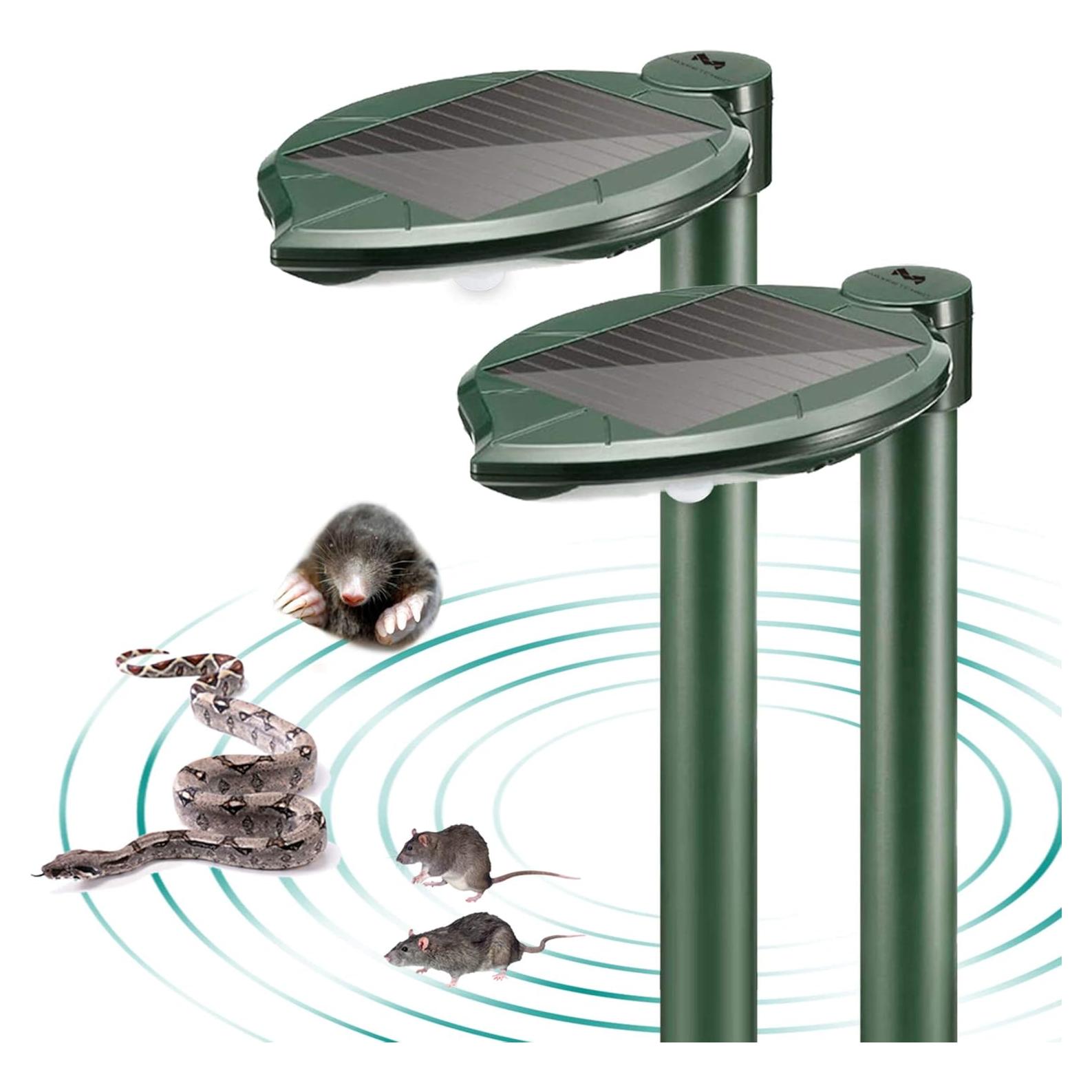 Repelente Ultrasonico Solar Maxfetched para Serpientes y Topos 2PK