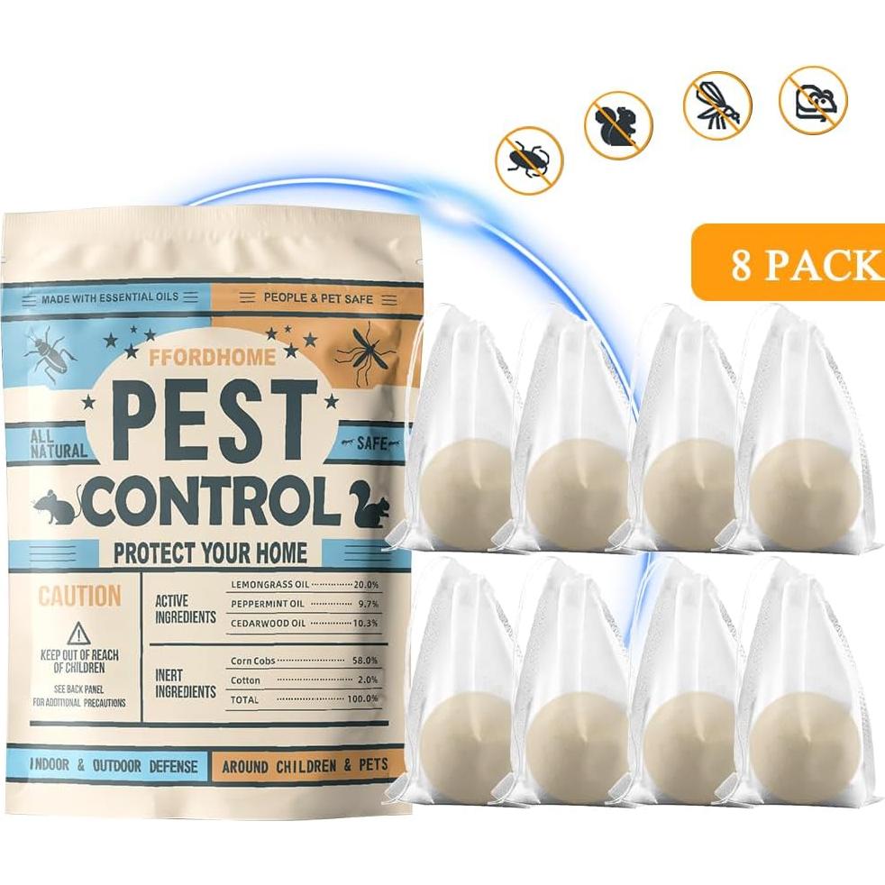 Bolas Repelentes de Plagas ZHUXIAOIJUN - 8 Unidades Efectivas