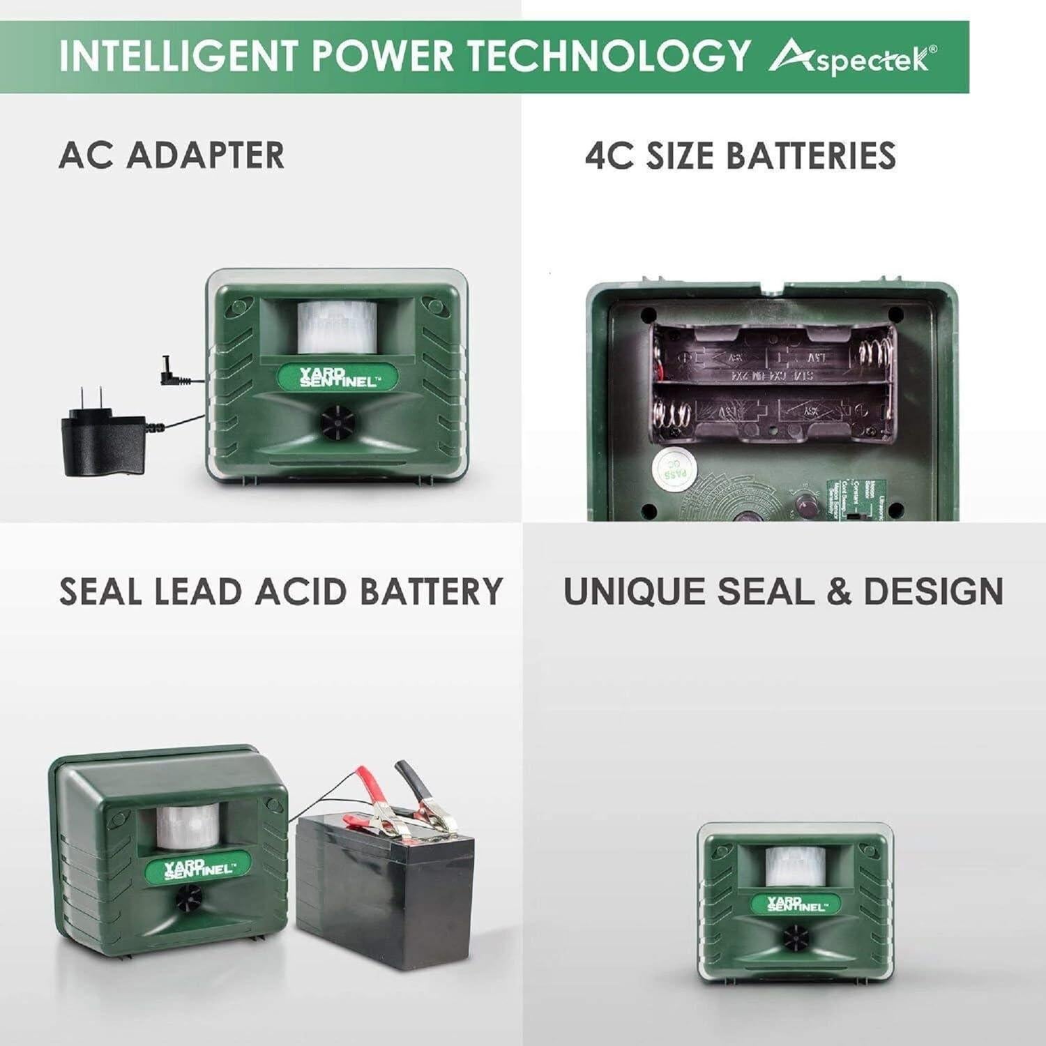 Repelente Ultrasonido ASPECTEK para Animales al Aire Libre