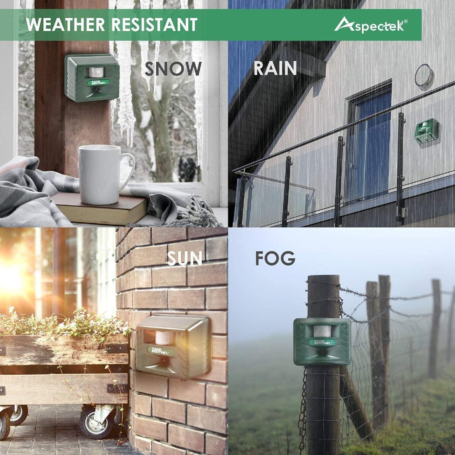 Repelente Ultrasonido ASPECTEK para Animales al Aire Libre