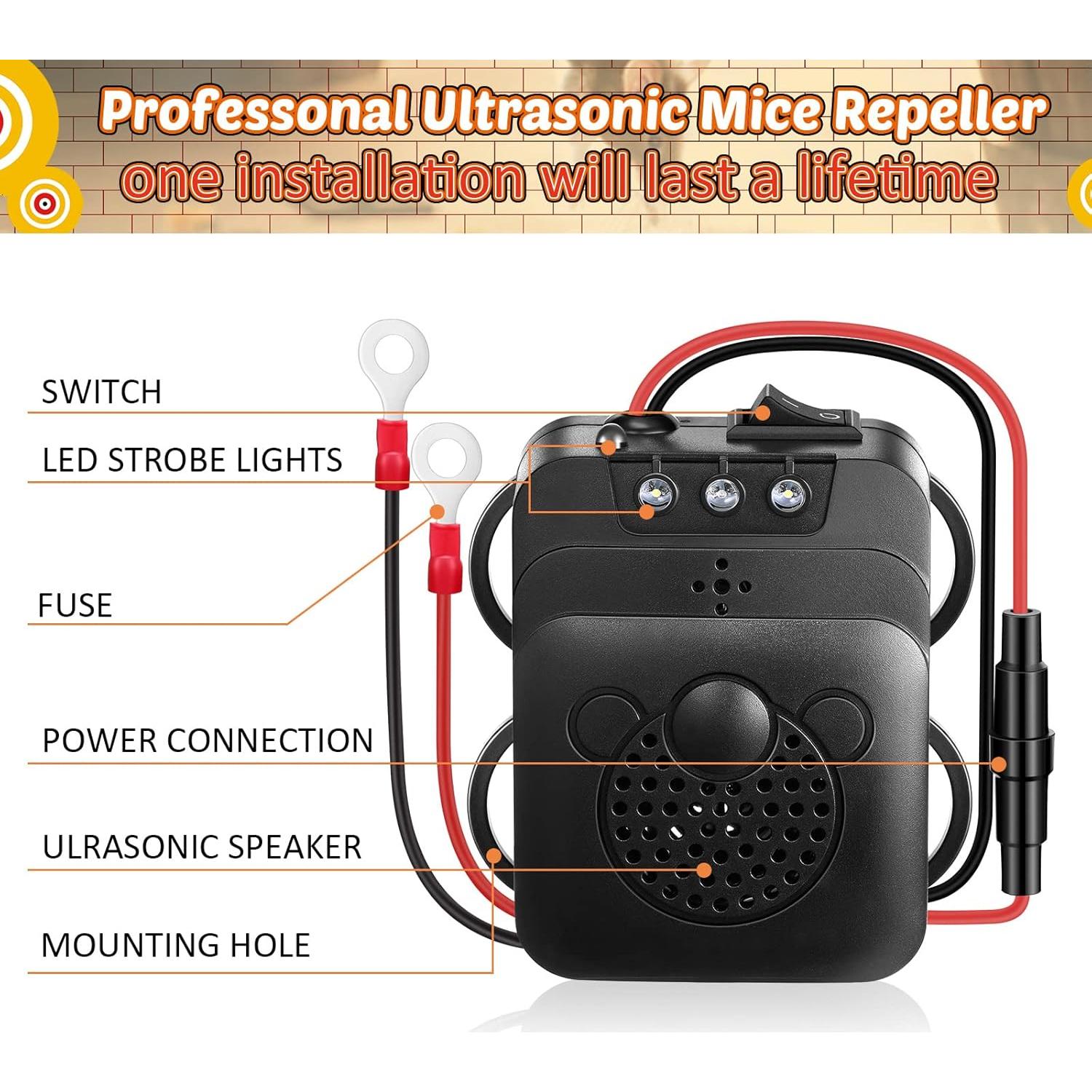 Repelente Ultrasónico de Animales Kittmip - Paquete de 4 Unidades