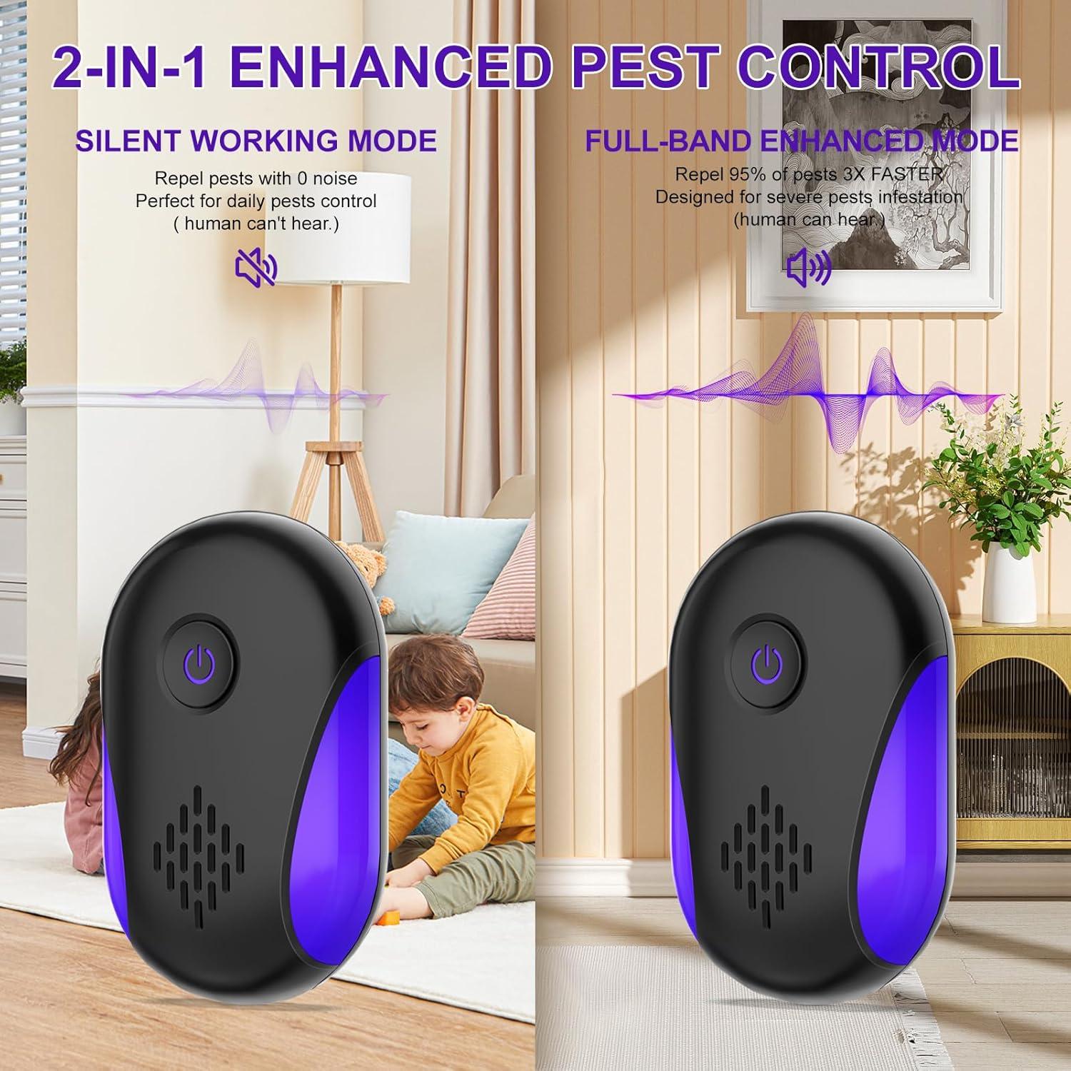 Repelente Ultrasónico Mejorado 6 Paquetes Control Plagas