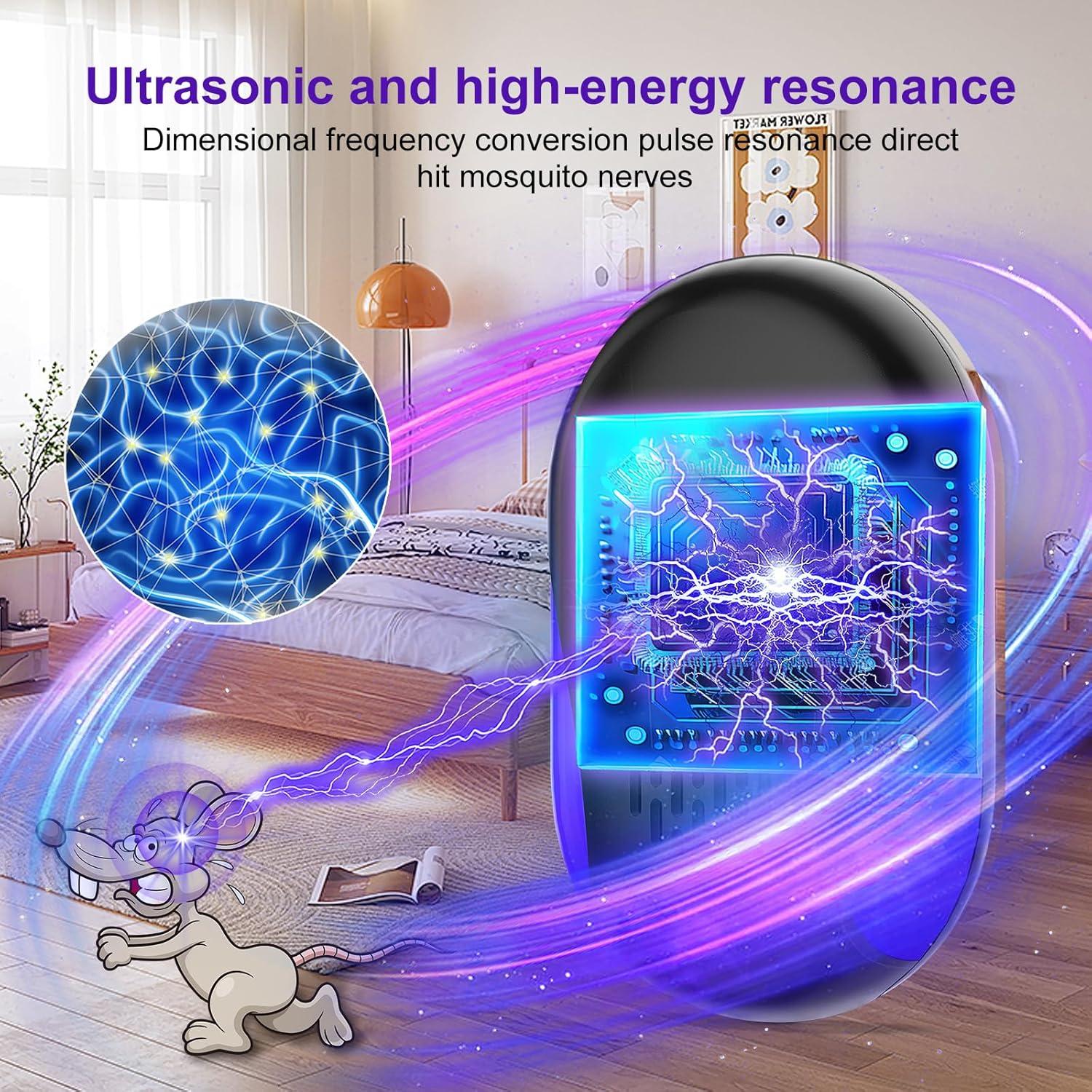 Repelente Ultrasónico Mejorado 6 Paquetes Control Plagas