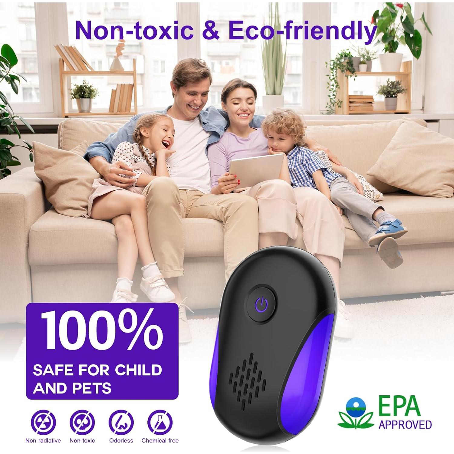 Repelente Ultrasónico Mejorado 6 Paquetes Control Plagas