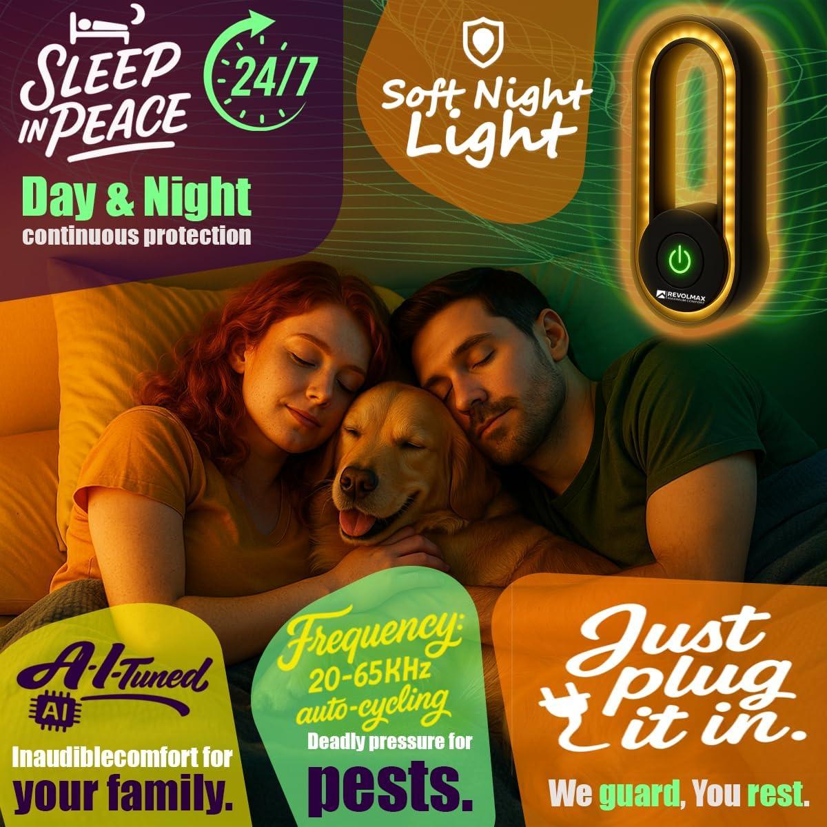 Repelente Ultrasónico de Plagas Revolmax AUR-A28 - 6 Unidades