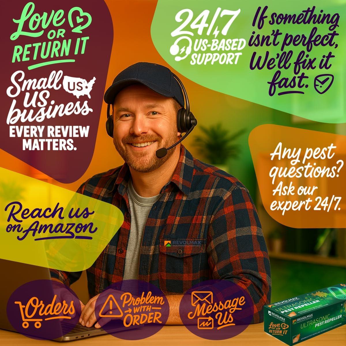 Repelente Ultrasónico de Plagas Revolmax AUR-A28 - 6 Unidades