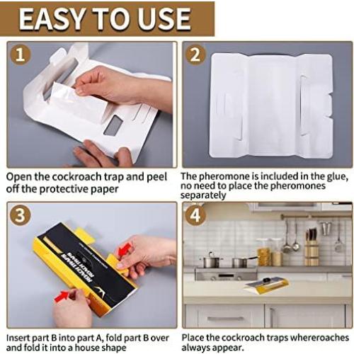 Trampas para Cucarachas USKICH - Paquete de 20 Unidades Ecológicas