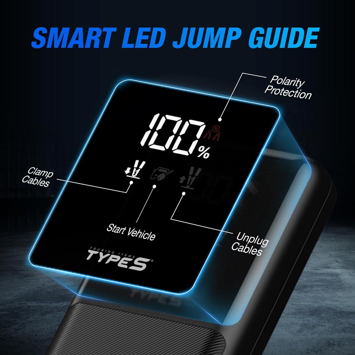Arrancador de Batería Portátil TYPE S DC10 500A USB-C y USB-A