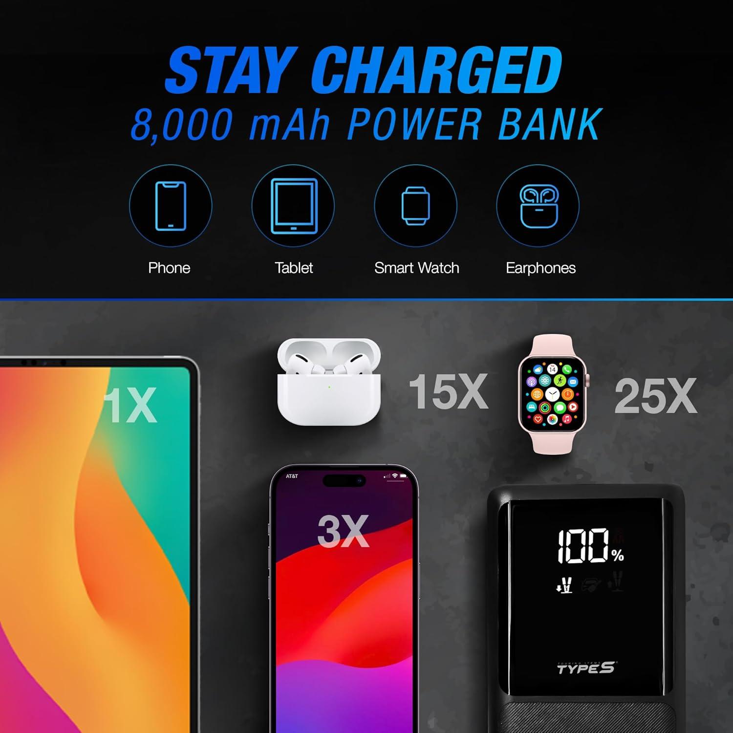 Arrancador de Batería Portátil TYPE S DC10 500A USB-C y USB-A