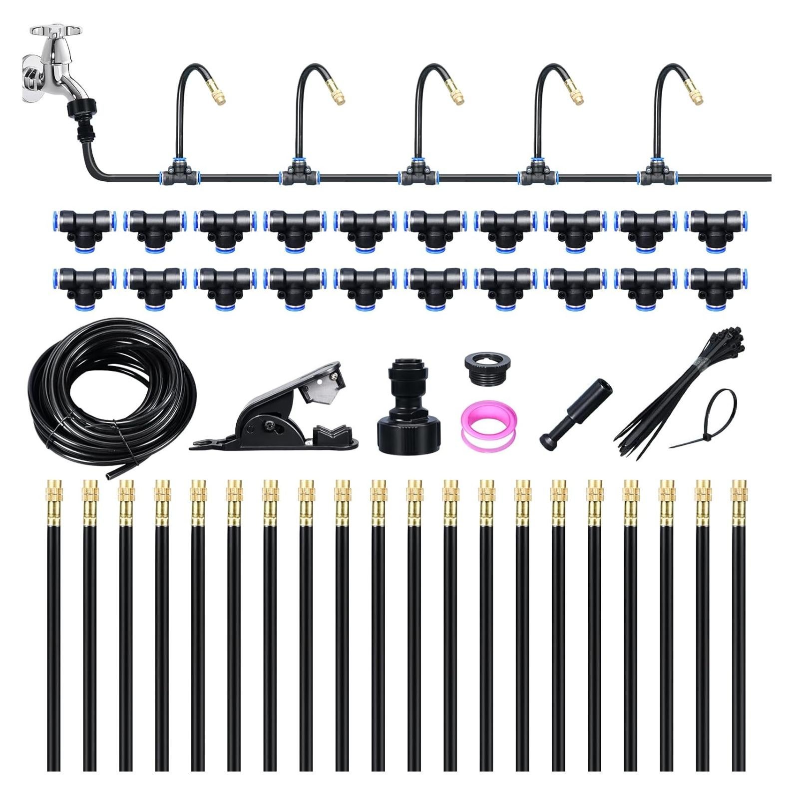 Sistema de riego por goteo 20M UMETASS con boquillas ajustables